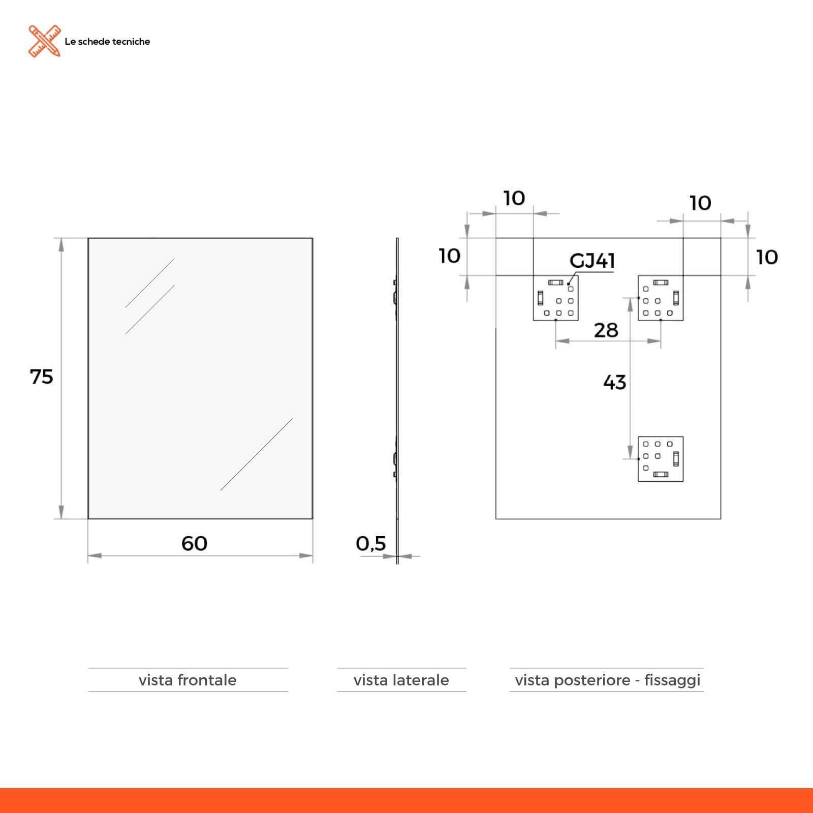 Mobile bagno sospeso 80 cm effetto legno di rovere con lavabo - Jasmine