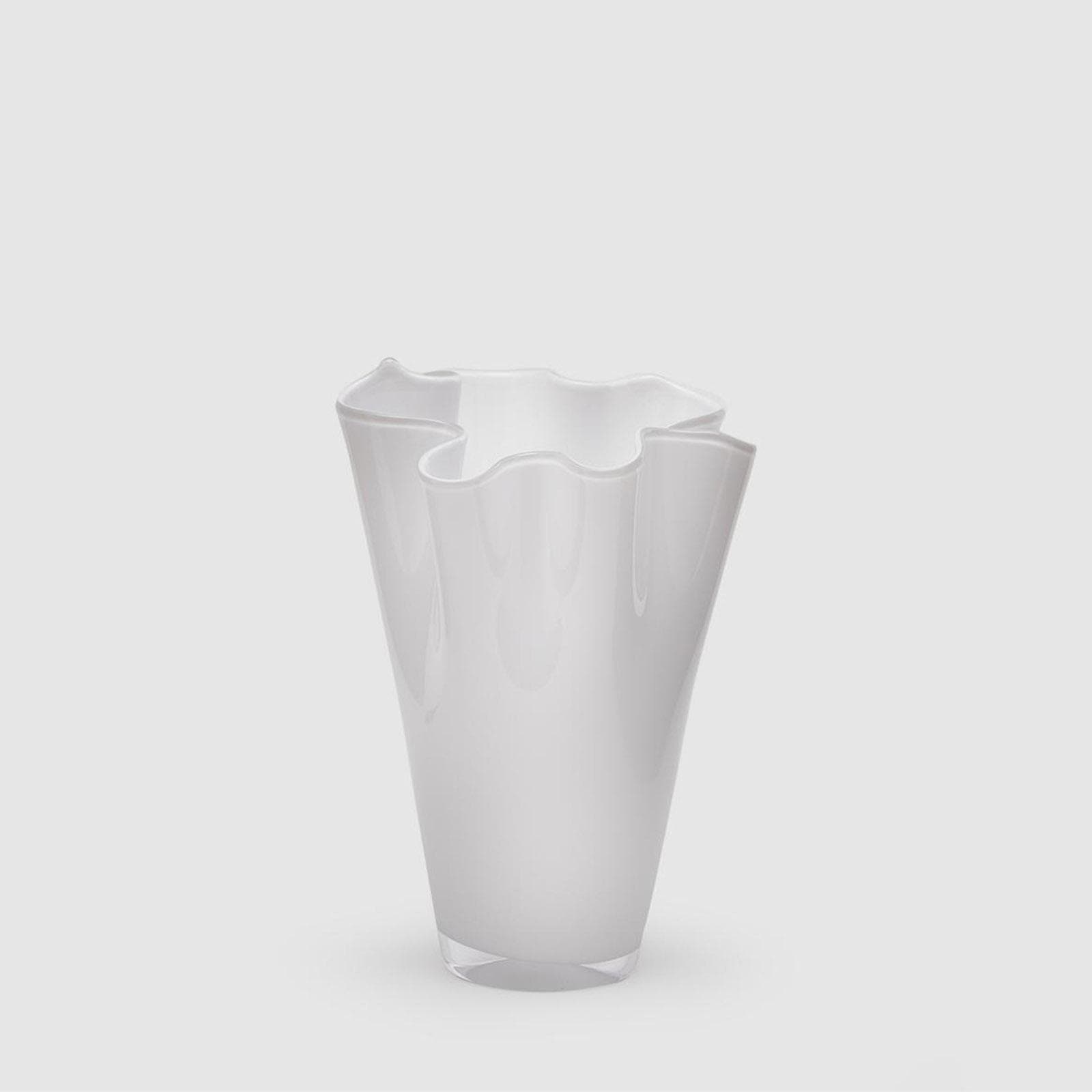 VASO DRAPPO D 17X22H CM BIANCO