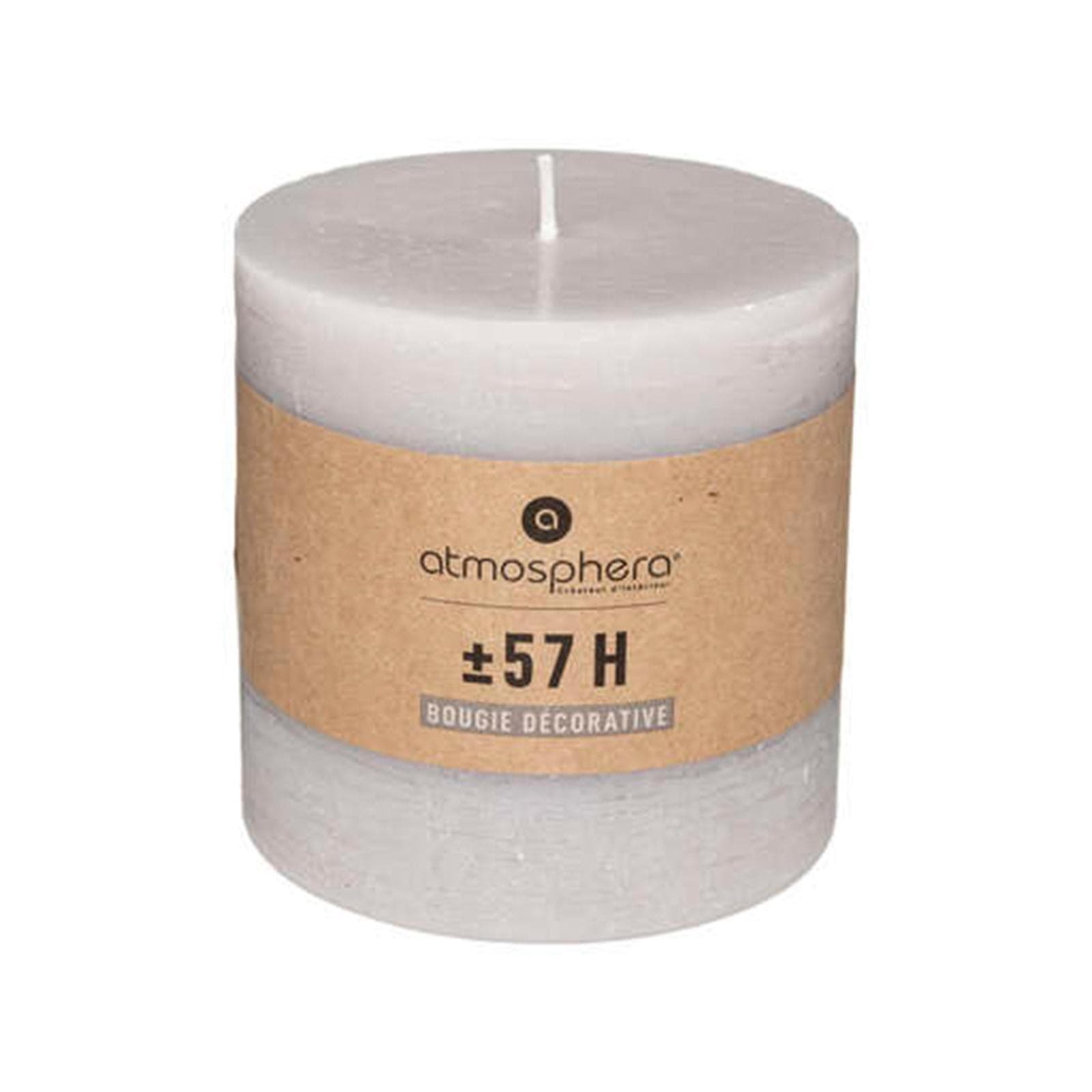Candela rustica 10x10h cm taupe