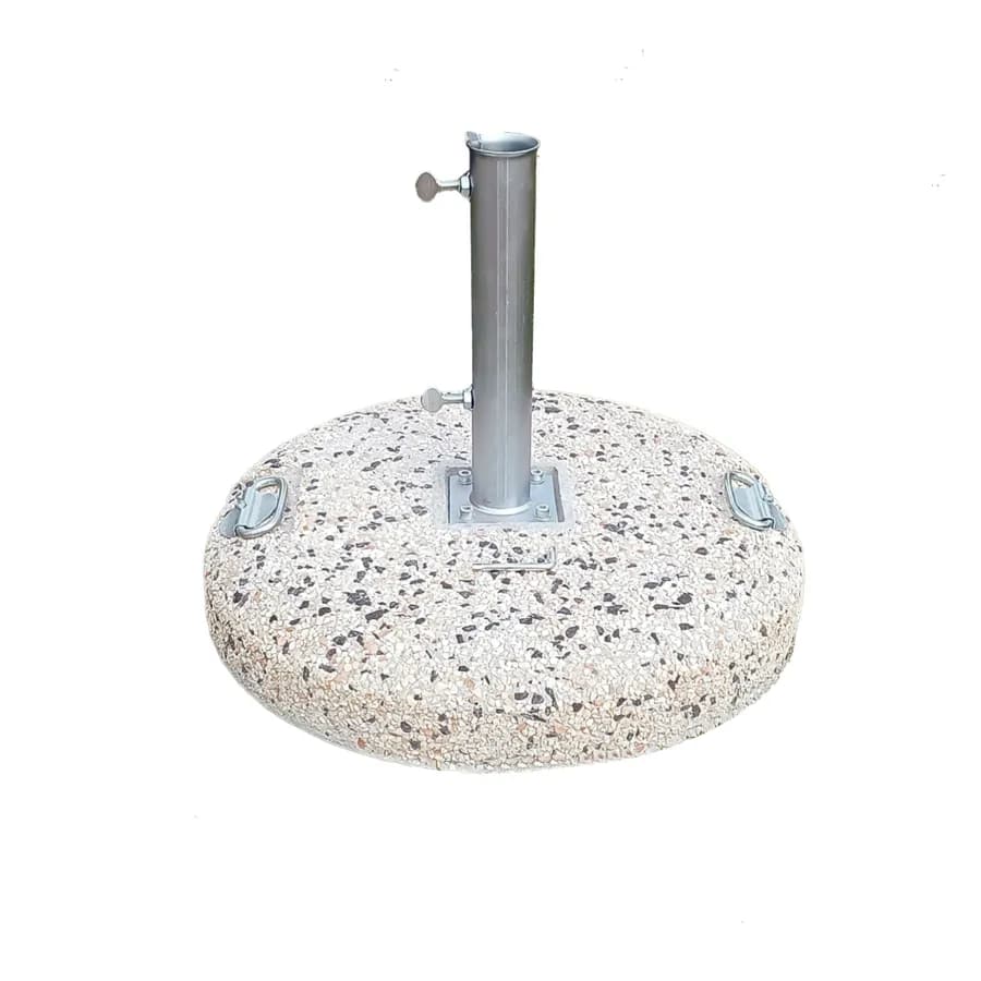 Base in graniglia con maniglie da 75 kg per ombrellone palo centrale 6 cm