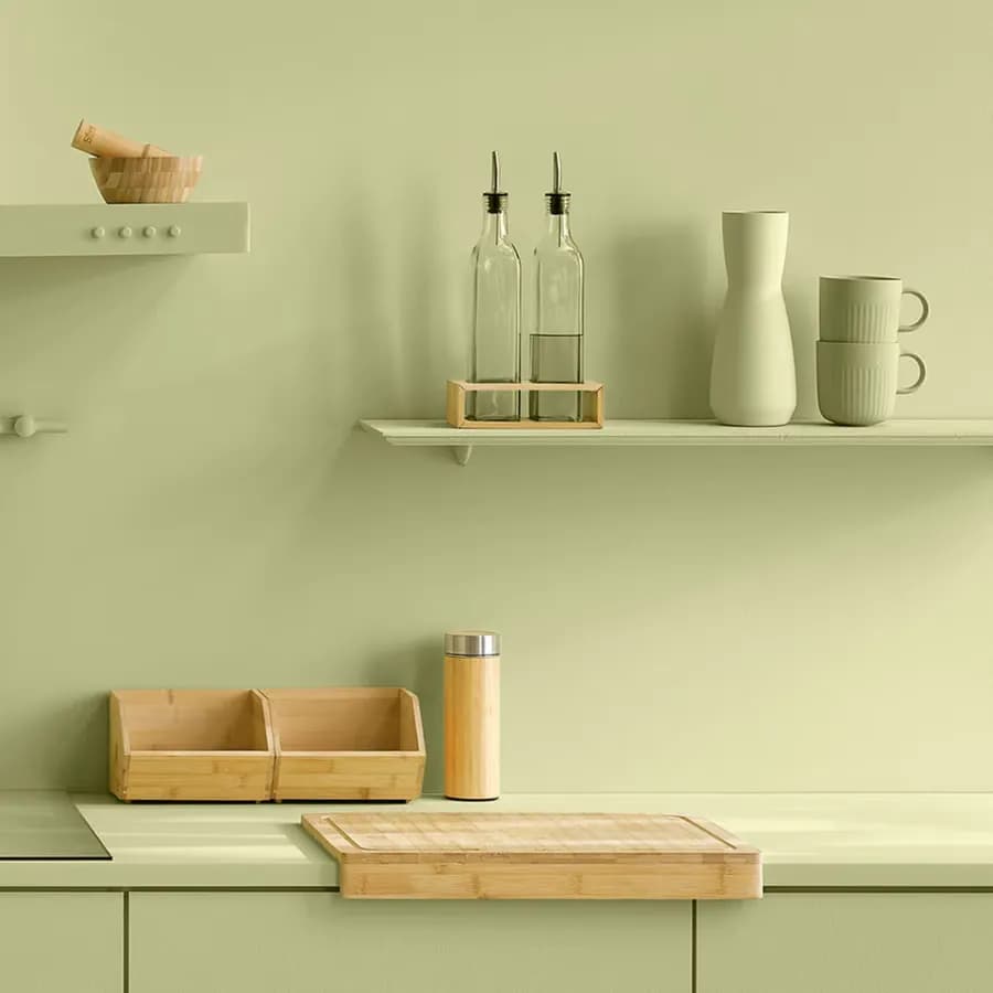 Organizer impilabile 18x16 cm in bambù naturale - Dilan