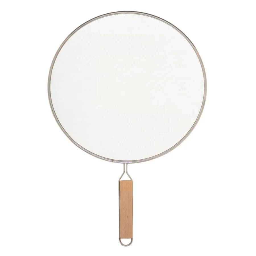 Set 2 coperchi paraschizzi rotondi 28 cm e 25 cm in acciaio inox