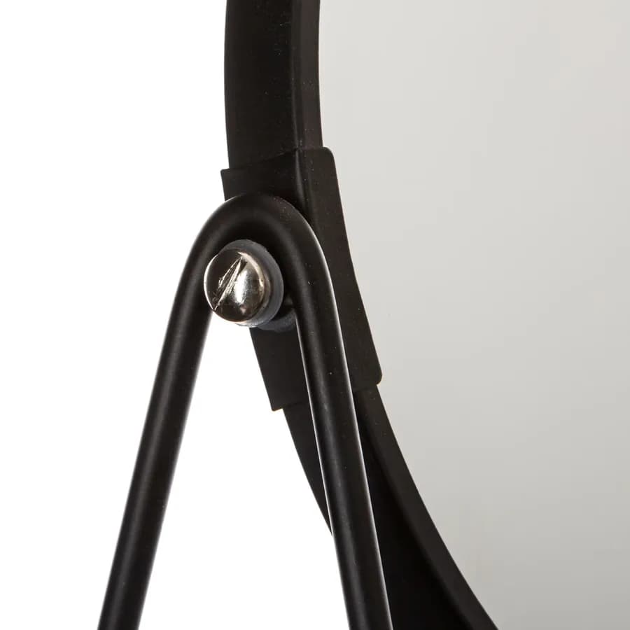 Specchio d'appoggio girevole 21h cm in metallo nero