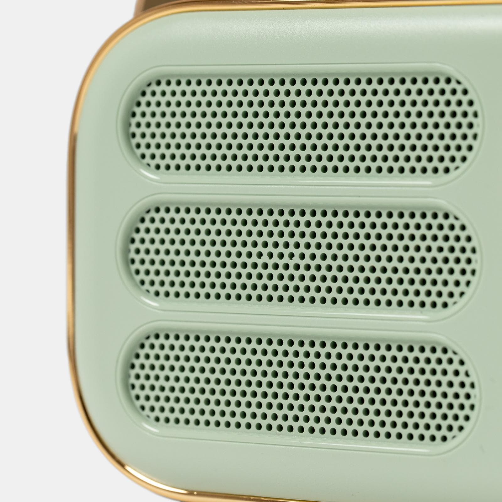 Altoparlante bluetooth 12x8h cm portatile ricaricabile verde e oro a forma di radio vintage - Boop
