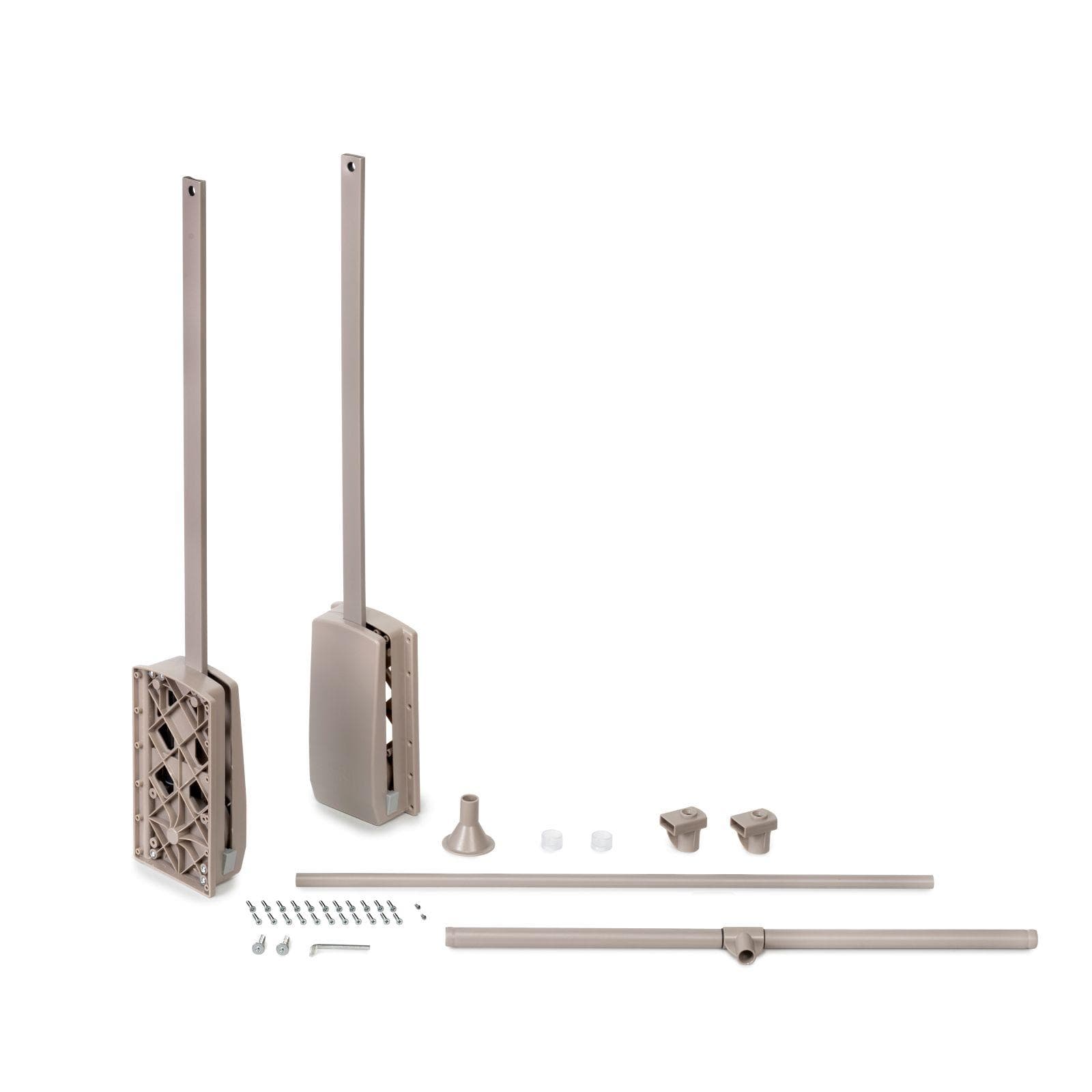 Appendiabiti saliscendi armadio scorrevole larghezza regolabile 83-115 cm grigio pietra - Holden
