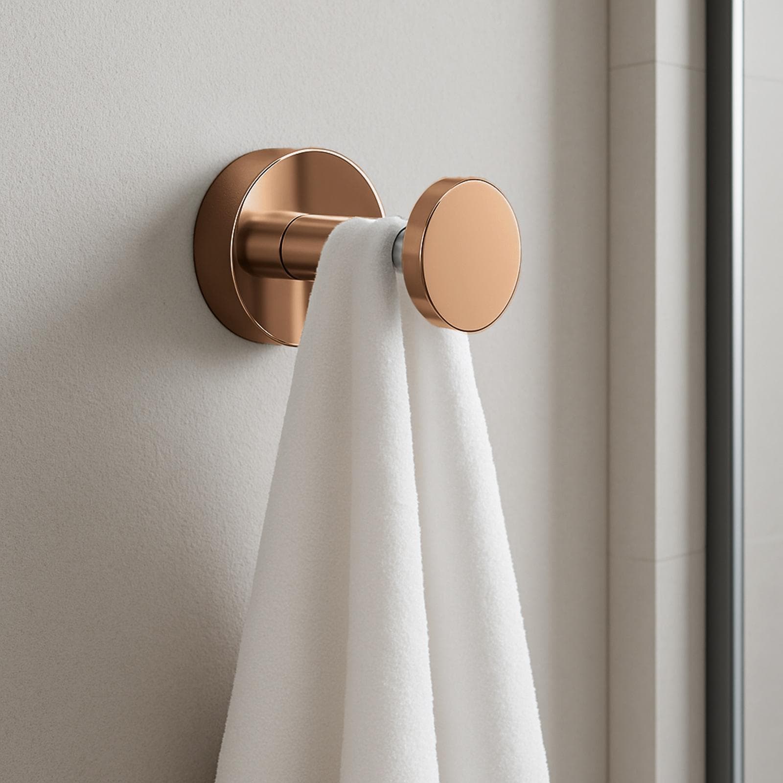 Appendiabiti singolo a muro in acciao inox oro rosa lucido - Glow