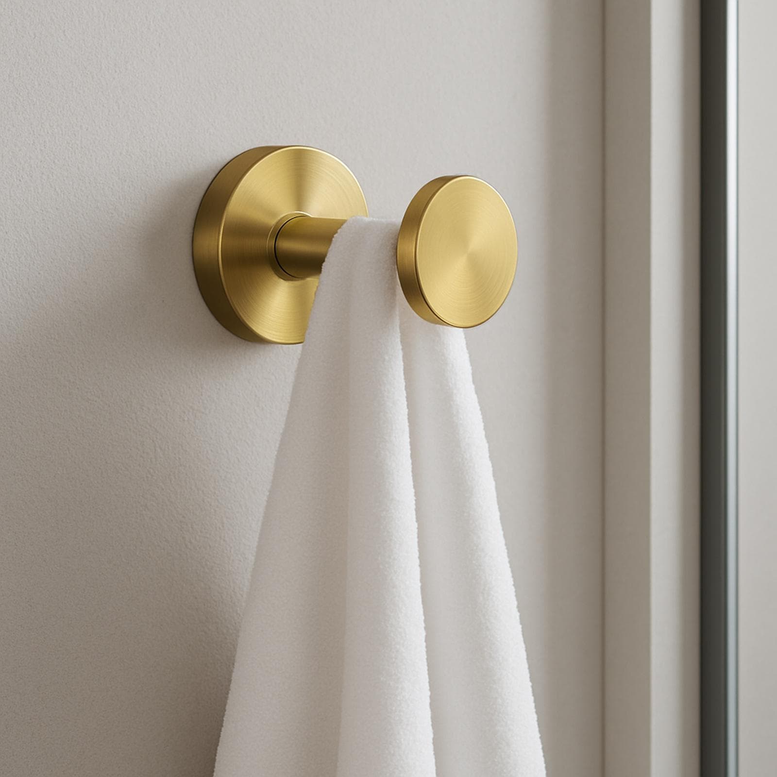 Appendiabiti singolo a muro in acciao inox oro spazzolato - Glow