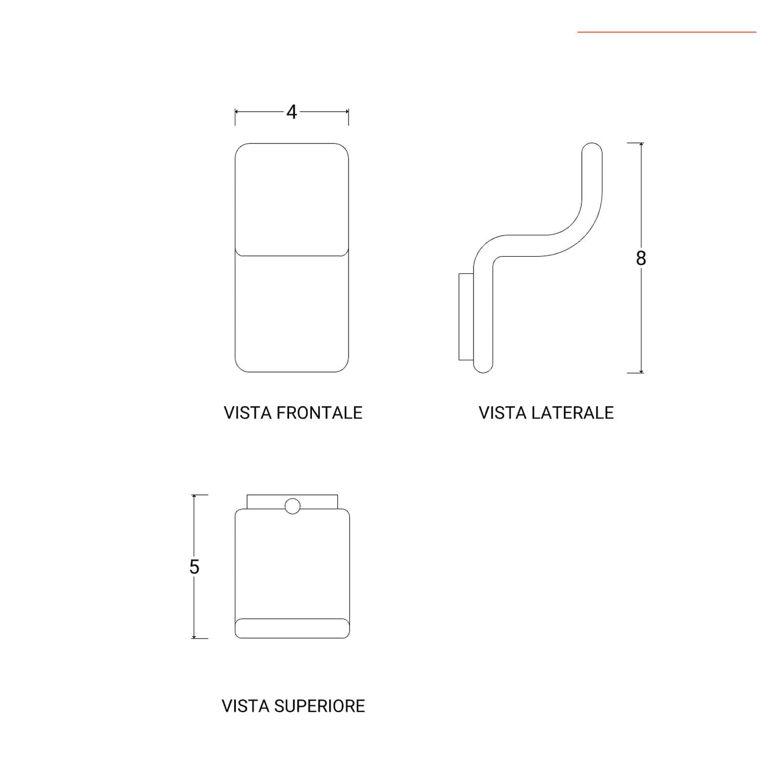 Appendiabiti singolo in acciaio inox cromo - Il Giglio di Gedy