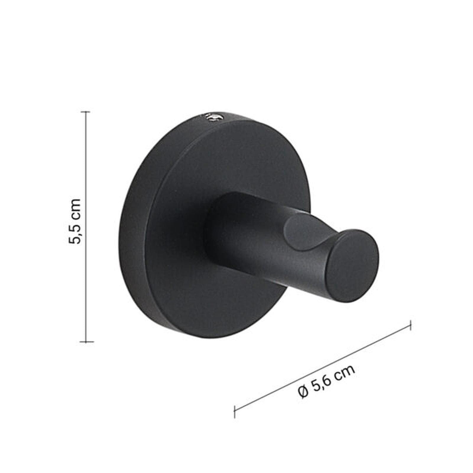 Appendiabiti singolo in acciaio inox e cromall nero - Felce di Gedy