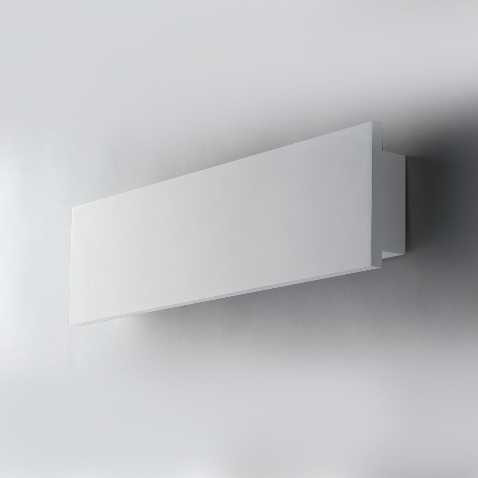 Applique LED 40x8 cm in gesso bianco verniciabile