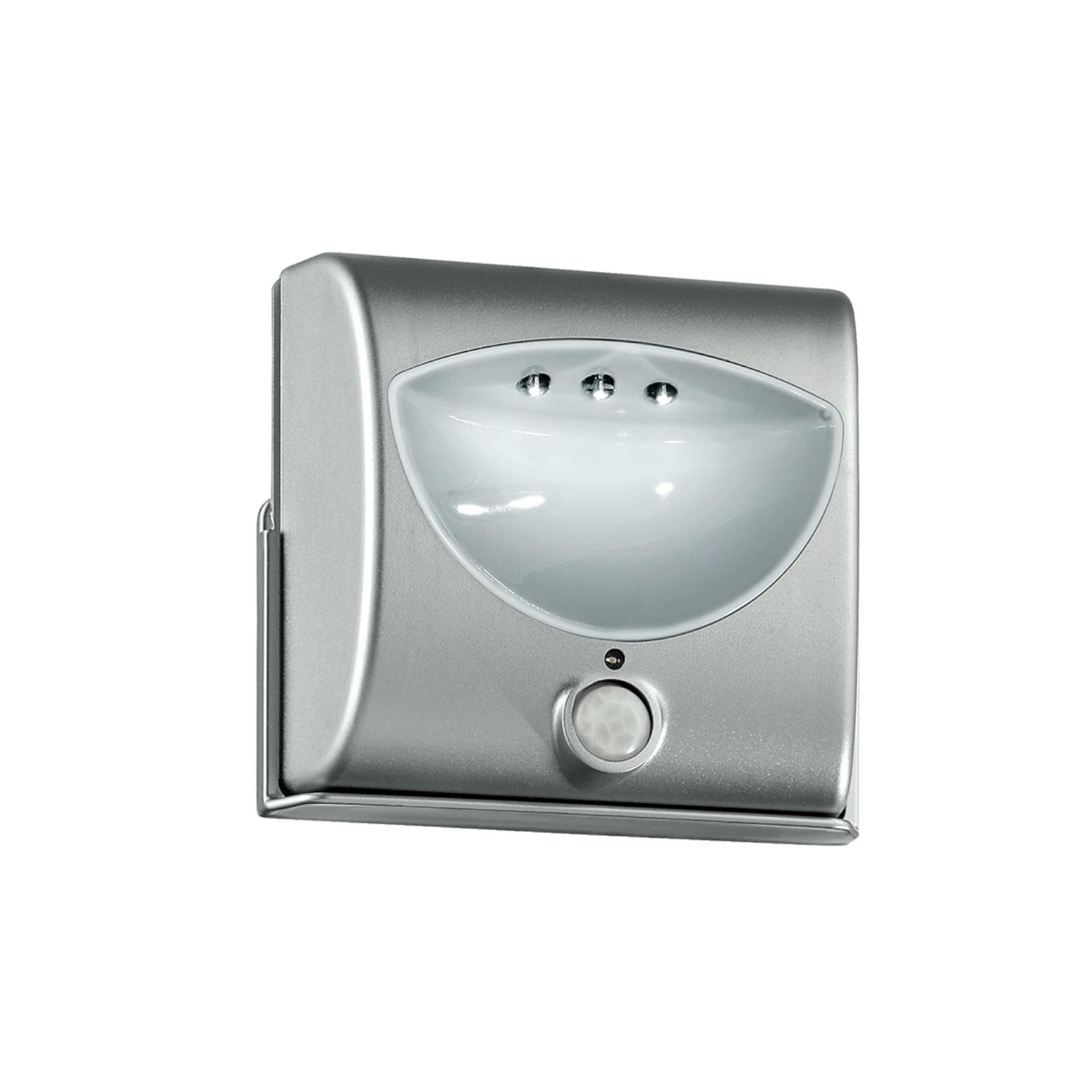 Applique led 9,5x8 cm in policarbonato bianco con sensore di movimento
