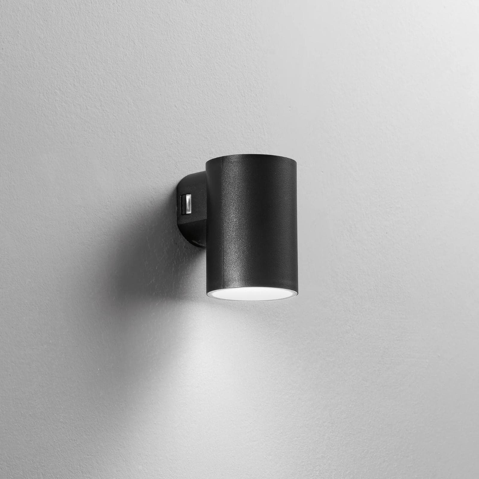 Applique LED rotonda 7,8 cm in policarbonato nero con singola emissione