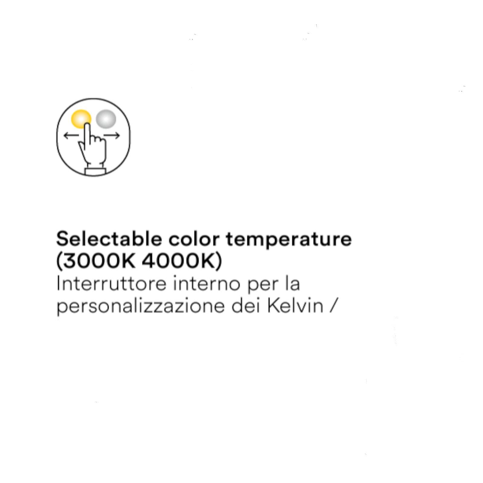Applique LED da esterno rotonda 25 cm in policarbonato nero