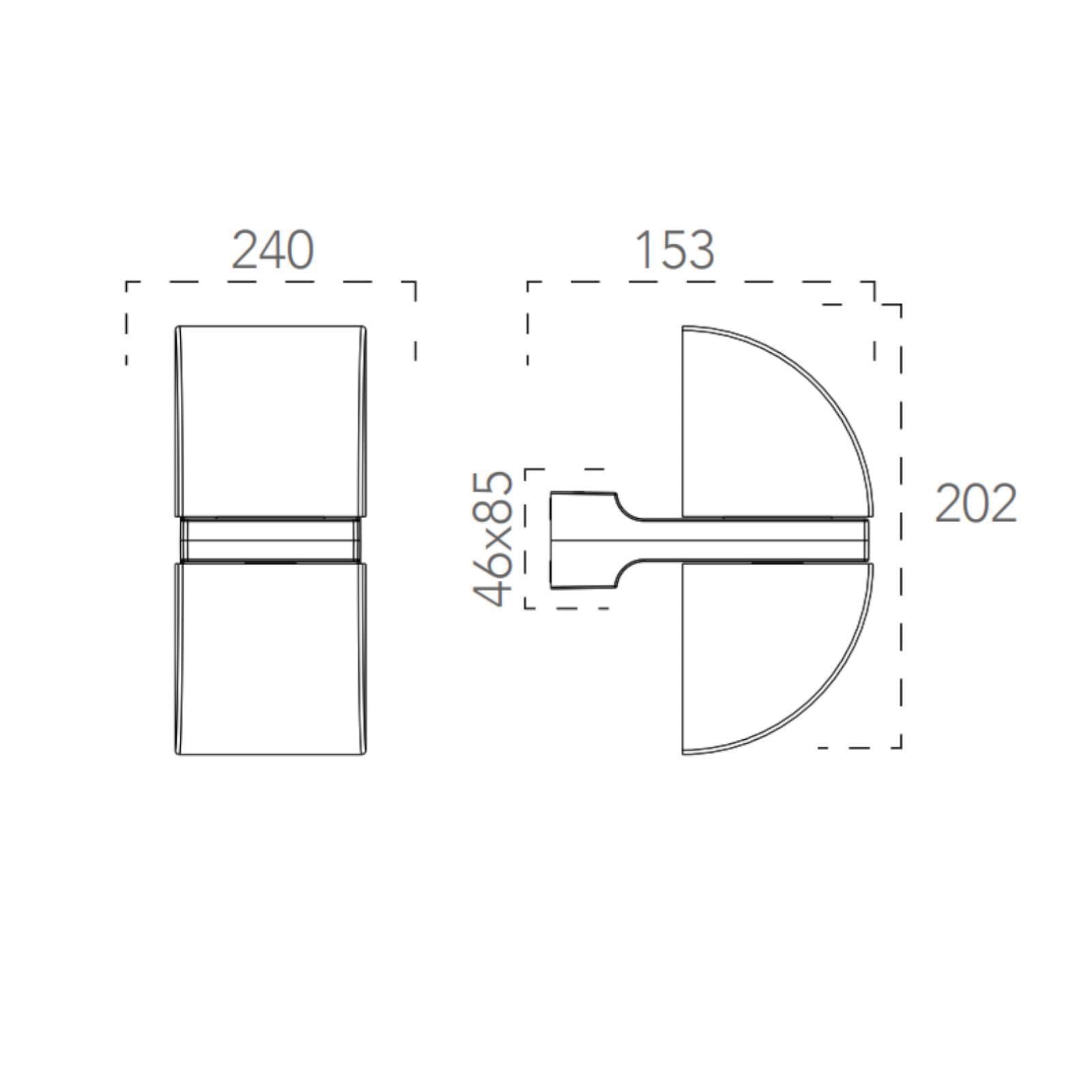 Applique LED da esterno regolabile 15,3x20,2 cm in alluminio goffrato antracite