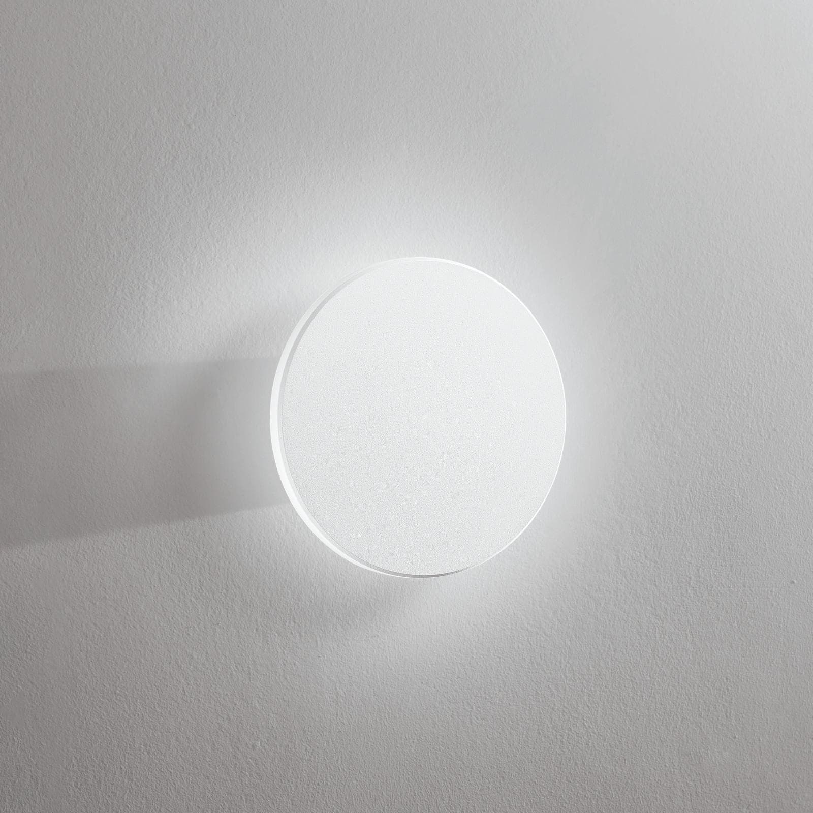 Applique LED da esterno rotonda 18 cm in policarbonato bianco