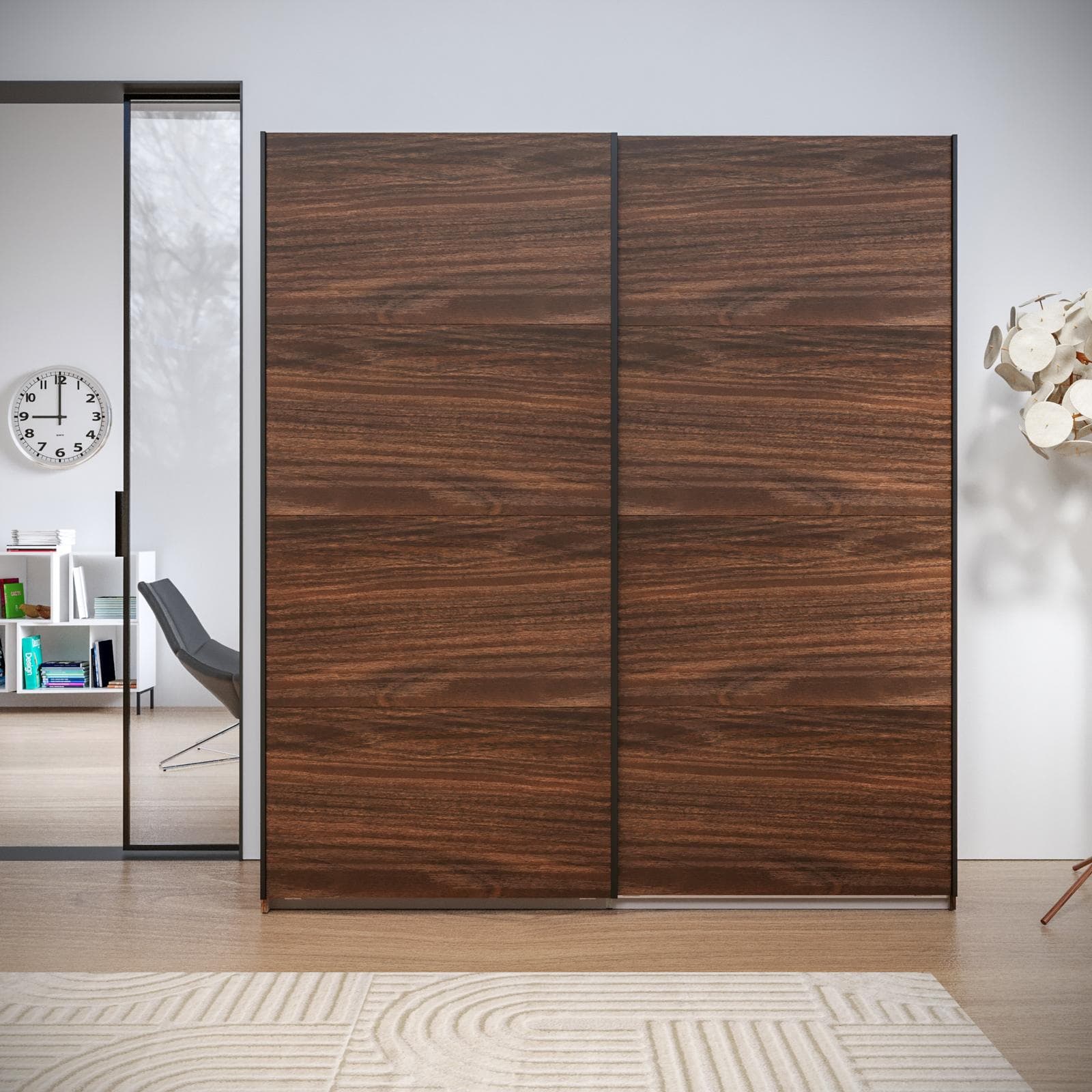 Armadio 203x223h cm rovere deciso con 2 ante scorrevoli - Alen