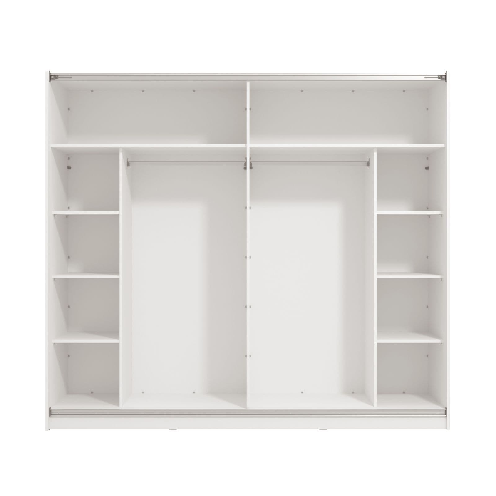 Armadio 237x210h cm con specchio e 2 ante scorrevoli bianco - Rufus