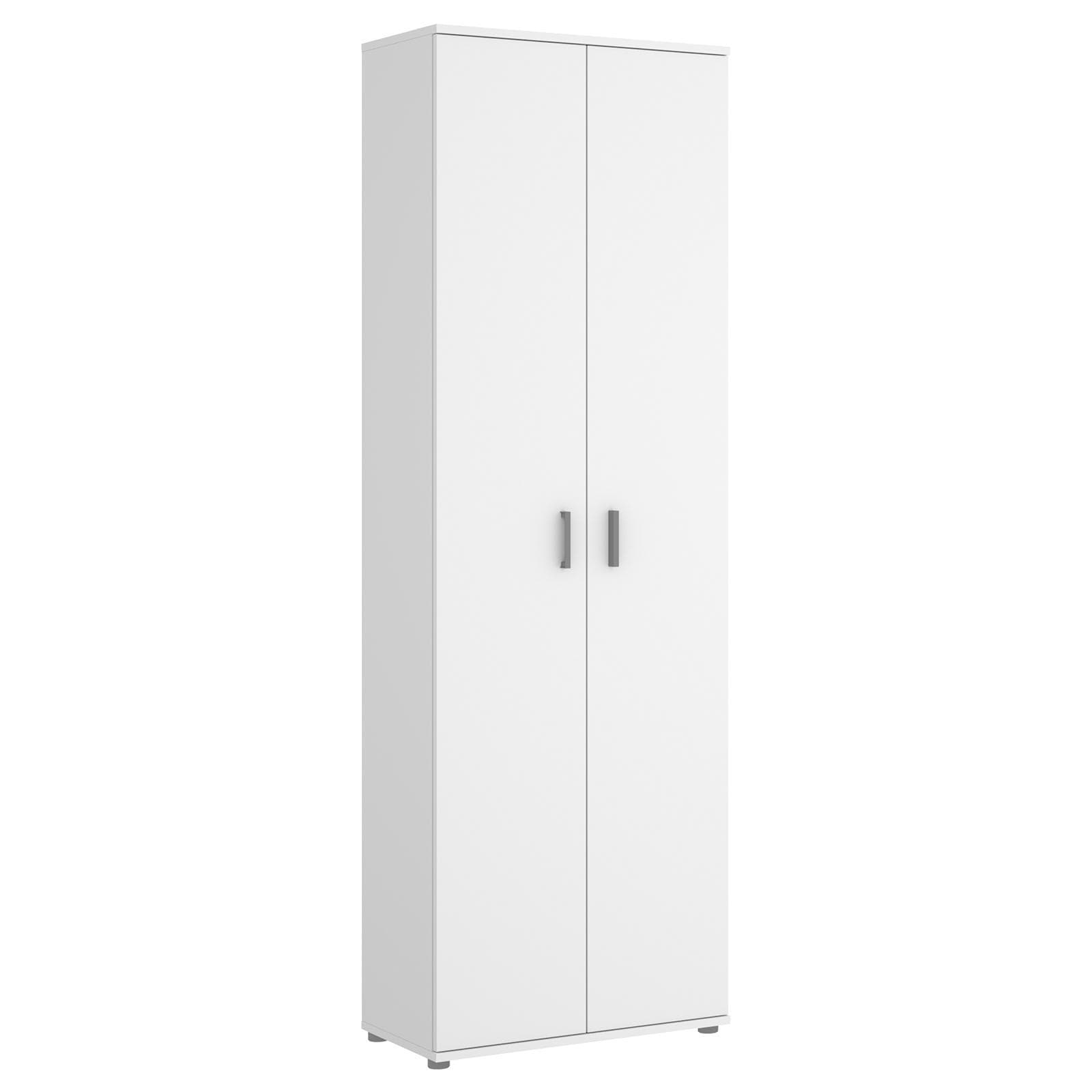 Scarpiera 61x190 h cm in legno bianco con 6 ripiani - Dagen