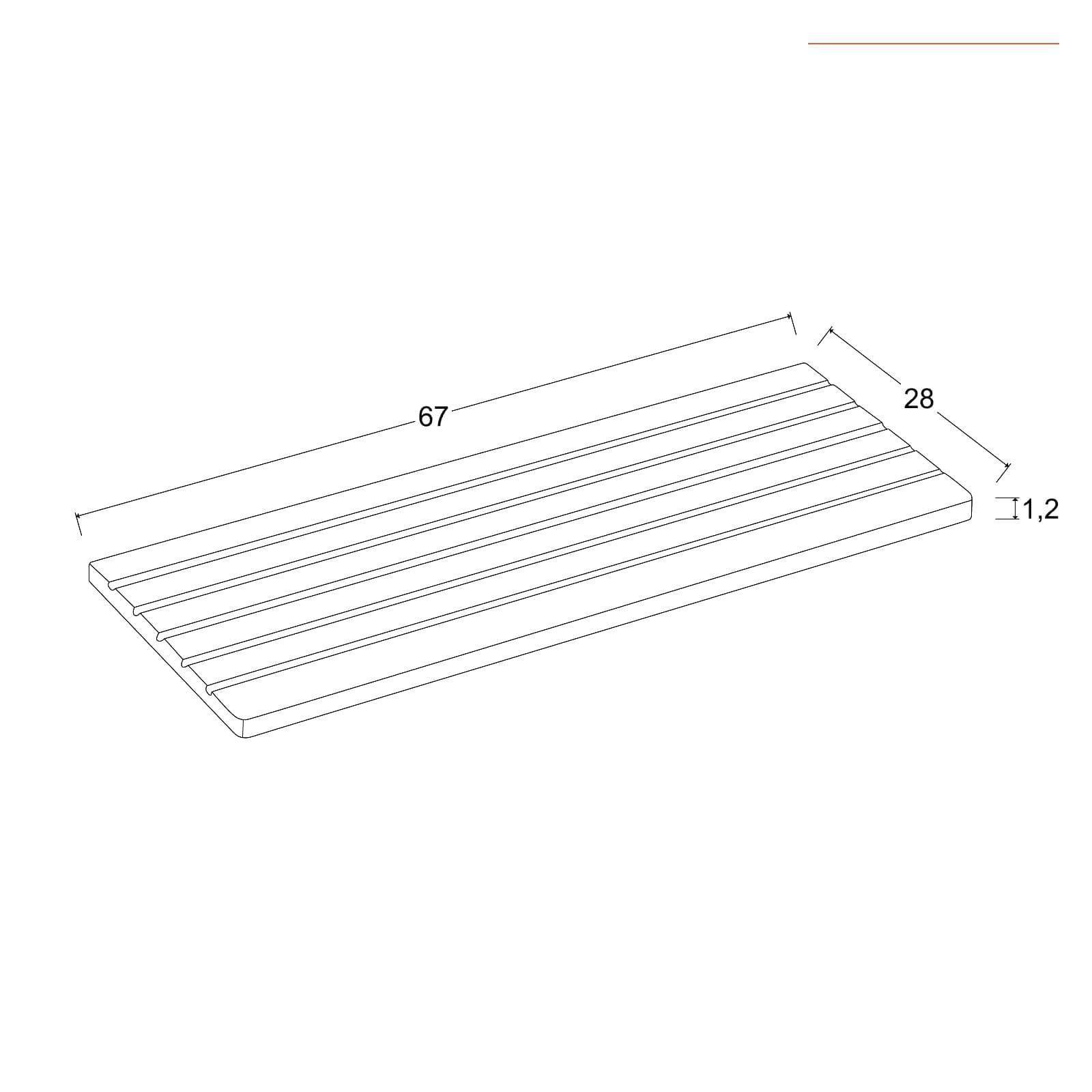 Asse lavapanni per lavatoio 75x60 cm in legno di pino