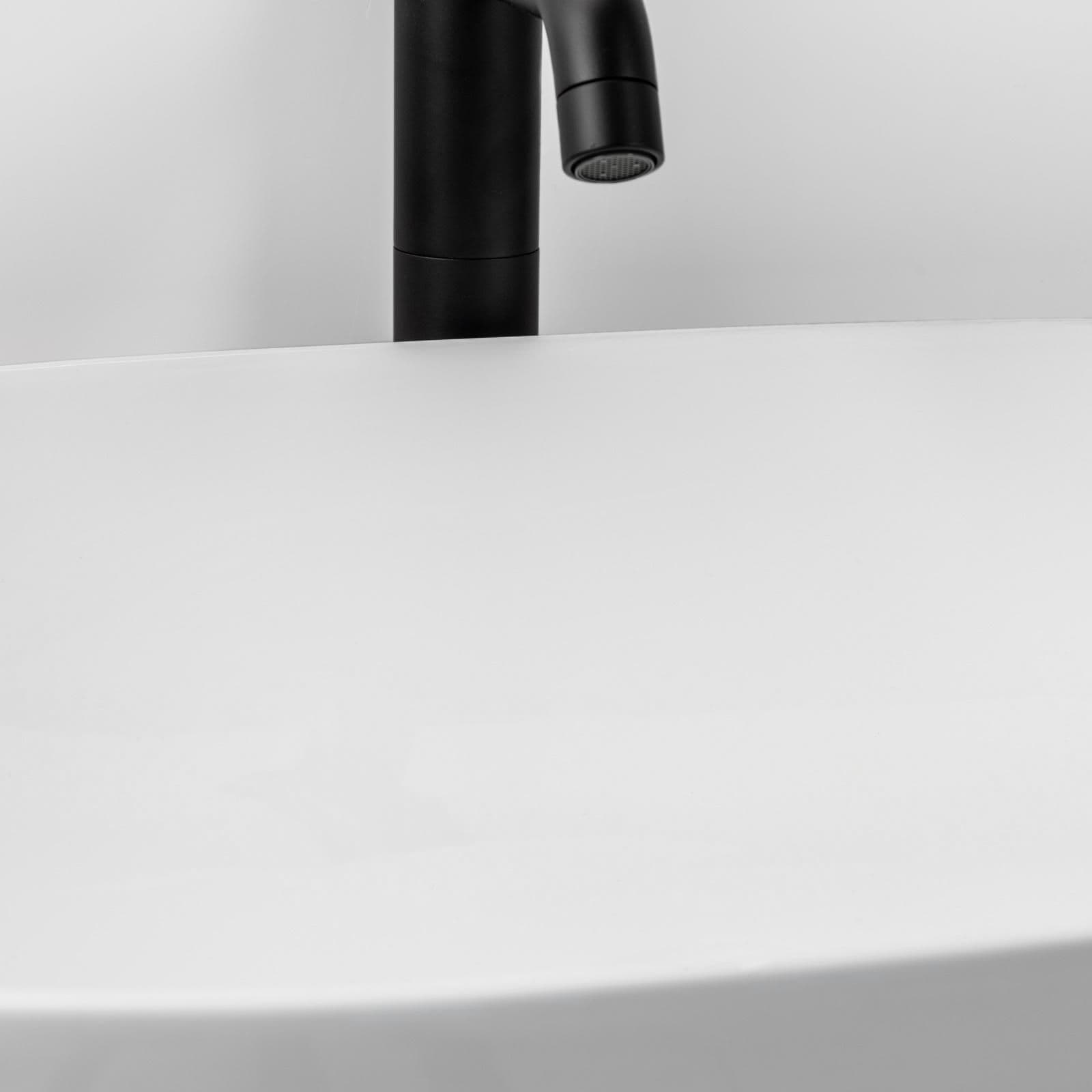 Bacinella lavabo d'arredo bagno 60x42 cm bianco slim da appoggio