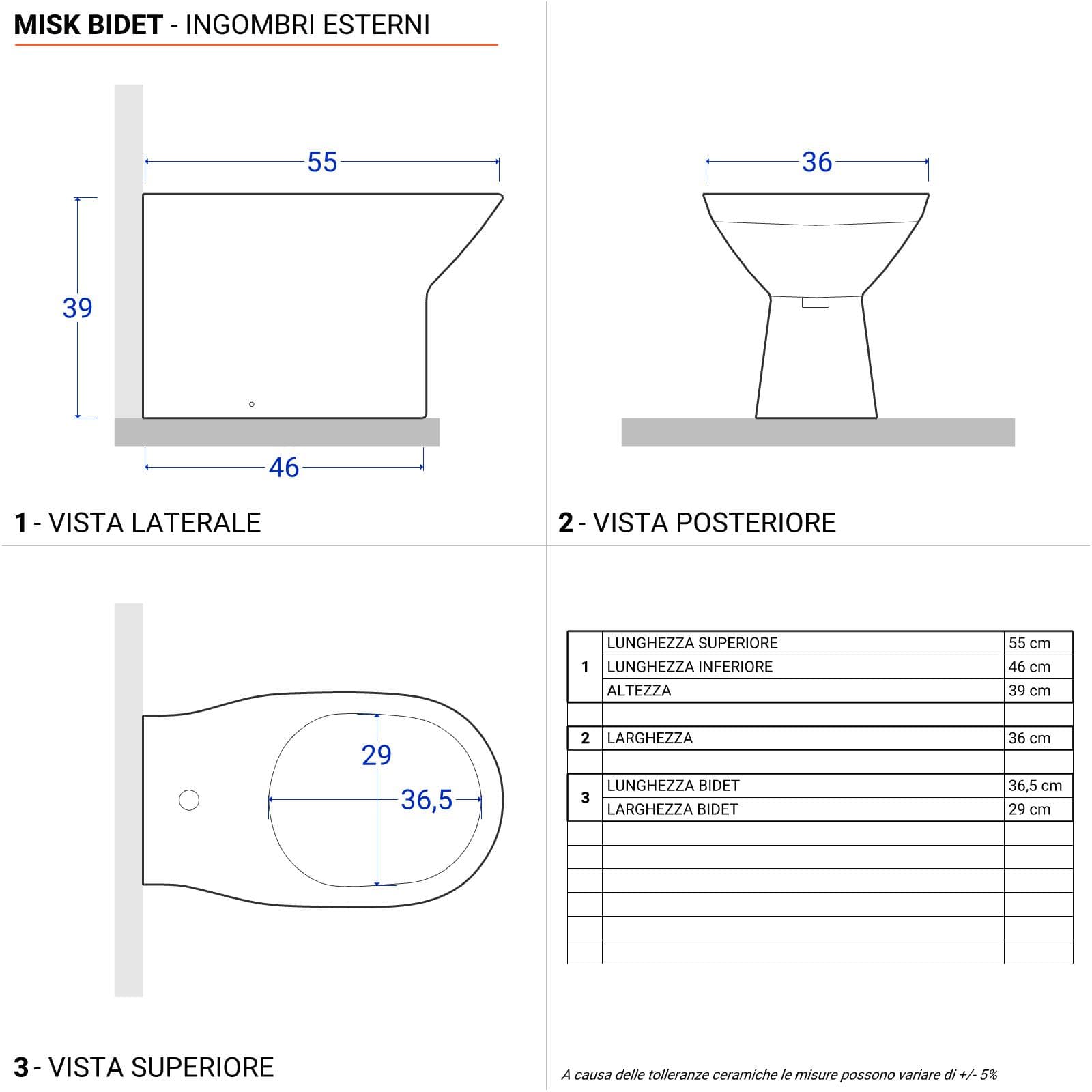 Bagno completo con mobile sospeso 90 cm bianco opaco 2 ante con sanitari con miscelatori e specchio - Davis