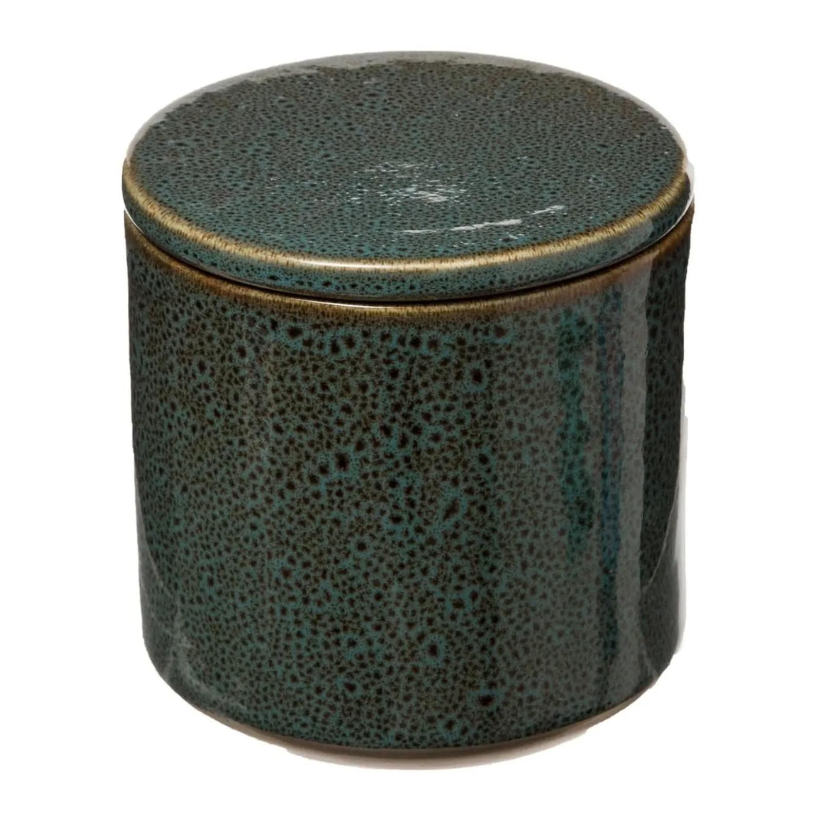 Barattolo porta dischetti rotondo 10,3 cm in ceramica verde - Armov