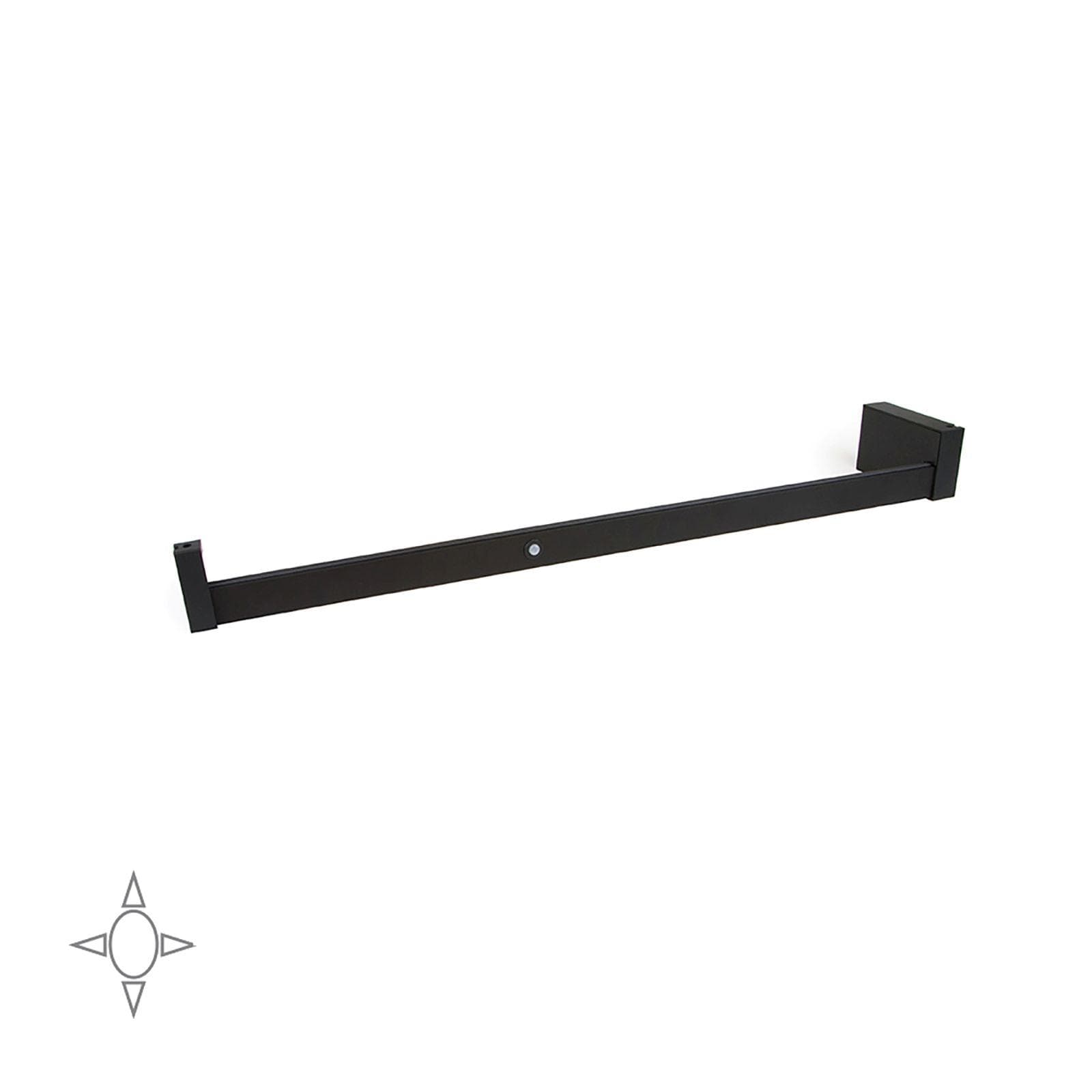 Barra appendiabiti per armadio con luce led 41-56 cm in alluminio verniciato moka - Clever