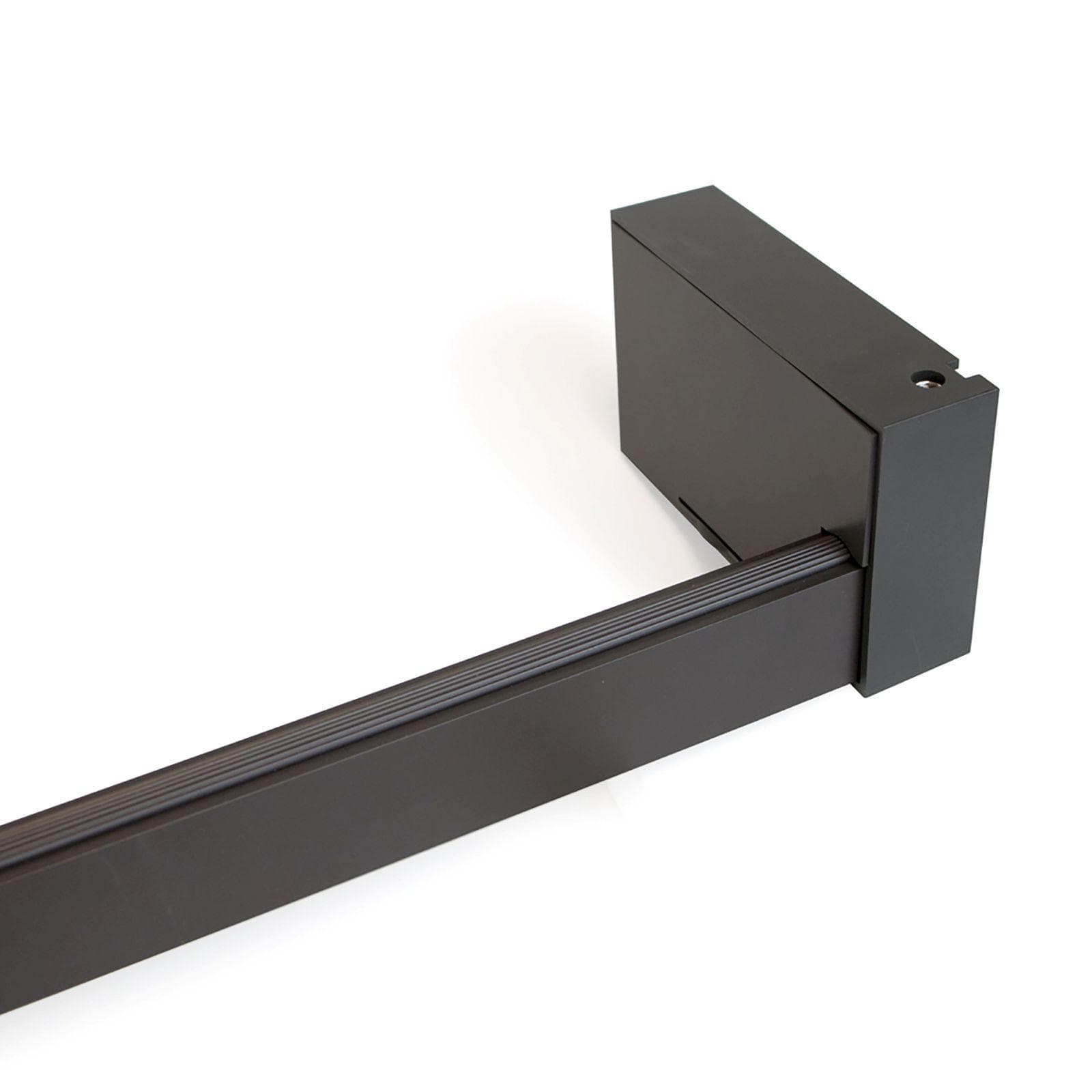 Barra appendiabiti per armadio con luce led 41-56 cm in alluminio verniciato moka - Clever