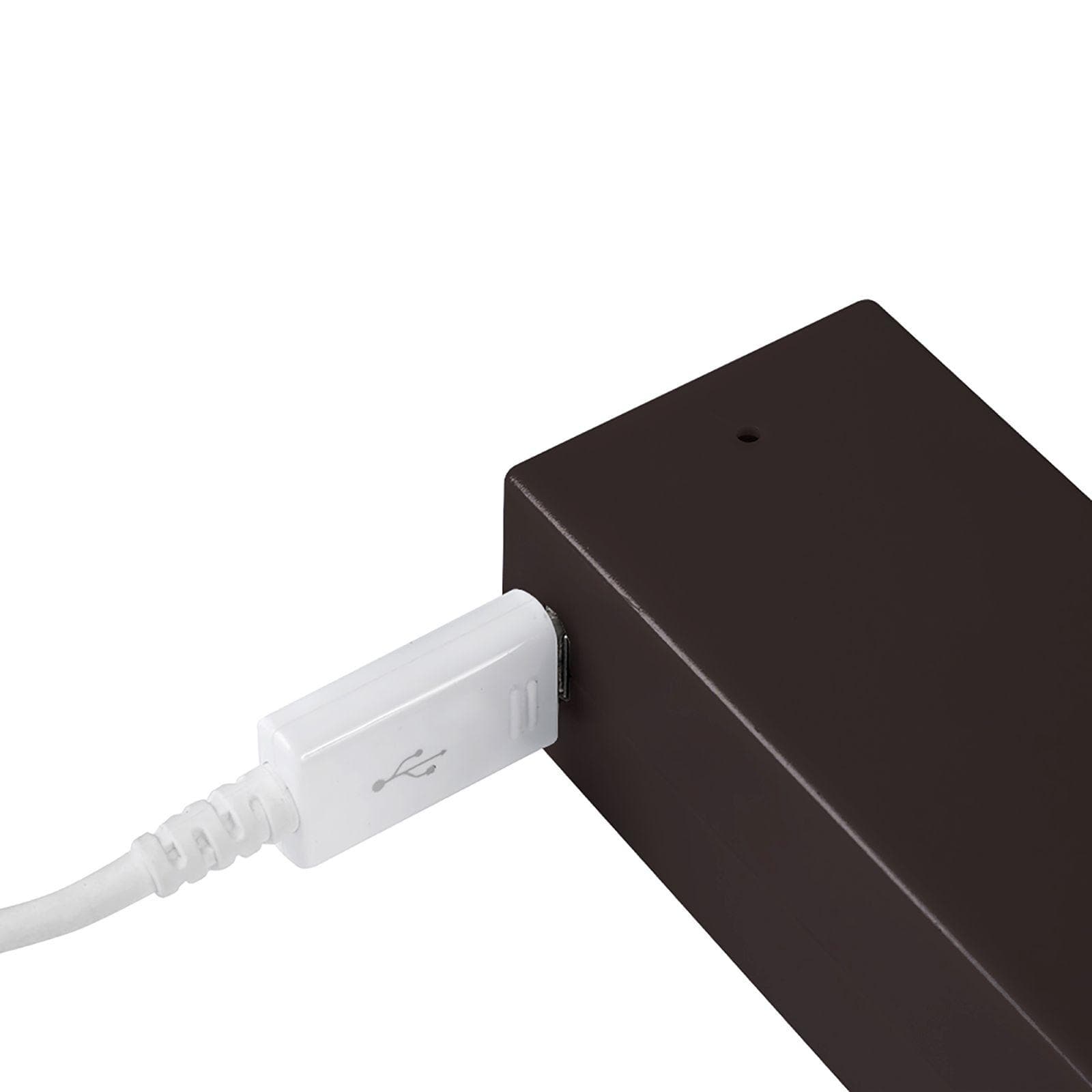 Barra appendiabiti per armadio con luce led 41-56 cm in alluminio verniciato moka - Clever