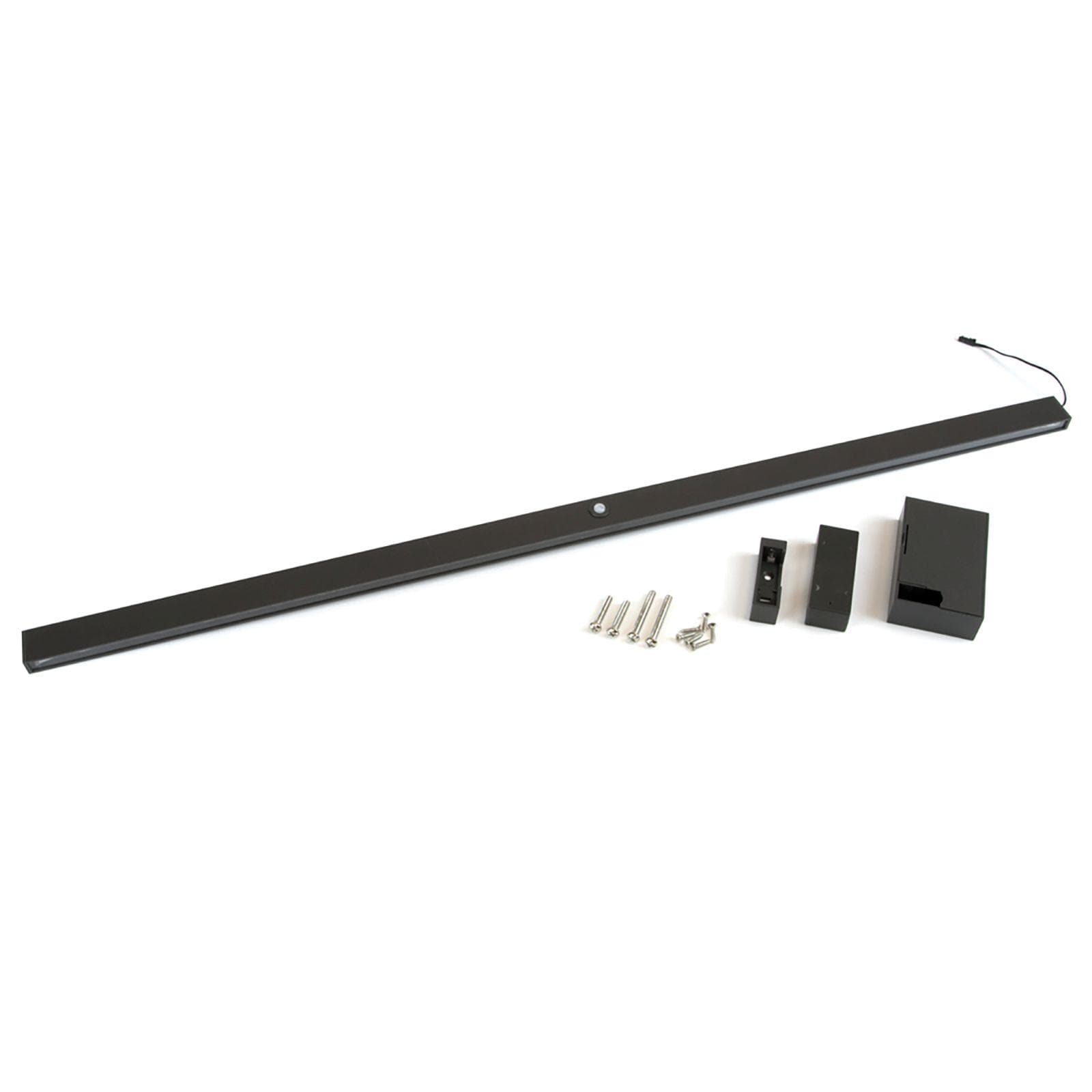 Barra appendiabiti per armadio con luce led 41-56 cm in alluminio verniciato moka - Clever