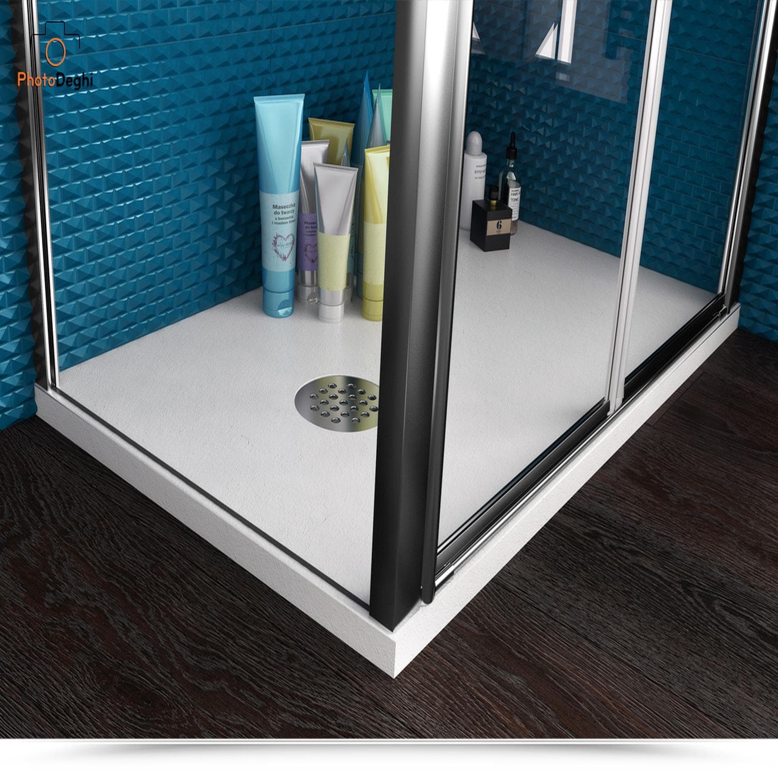 Barra salvagoccia cm 100,5 in alluminio per box doccia saloon Deghi ricambi box