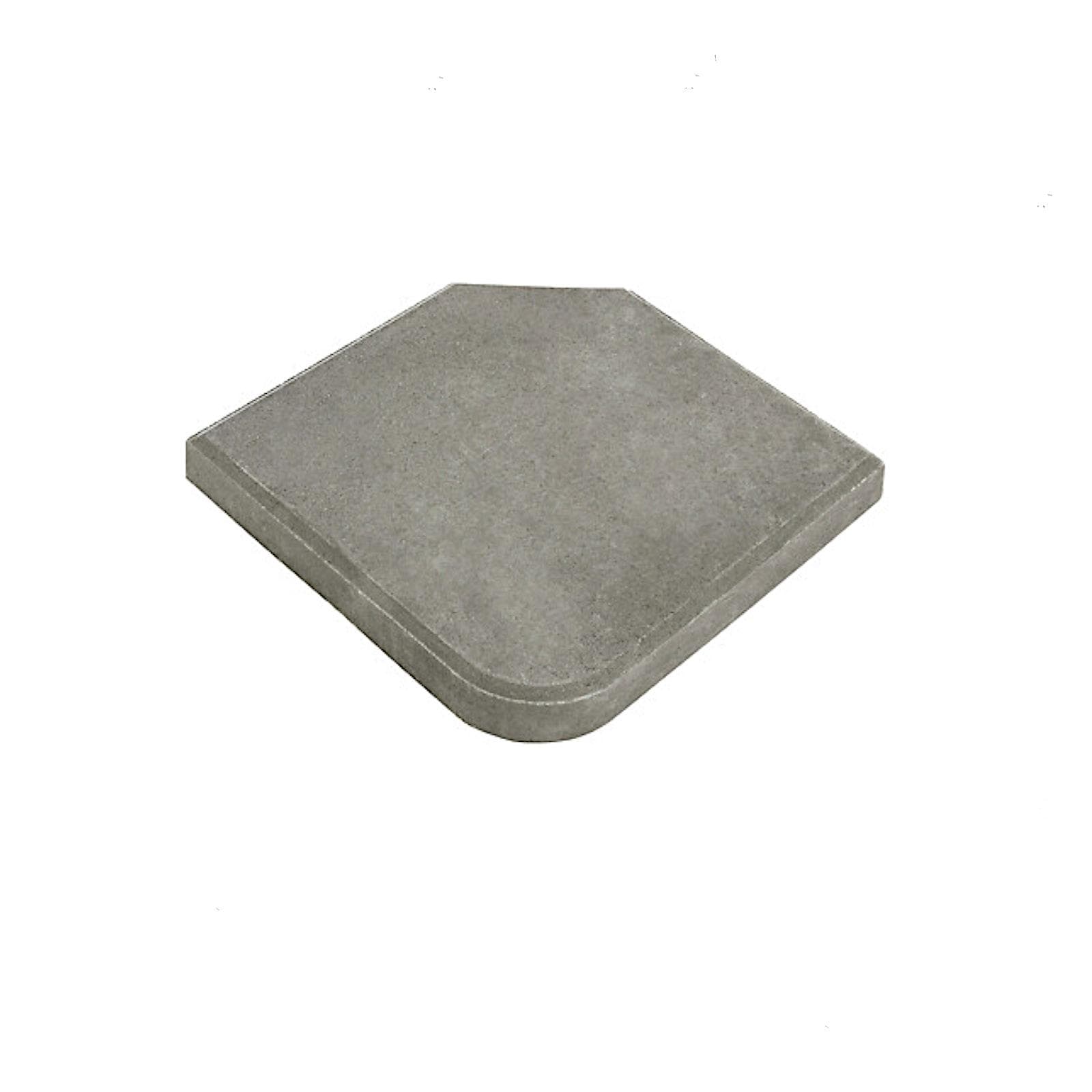 Base per ombrellone con palo laterale 50x50 cm da 25 kg in cemento grigio - Orvey