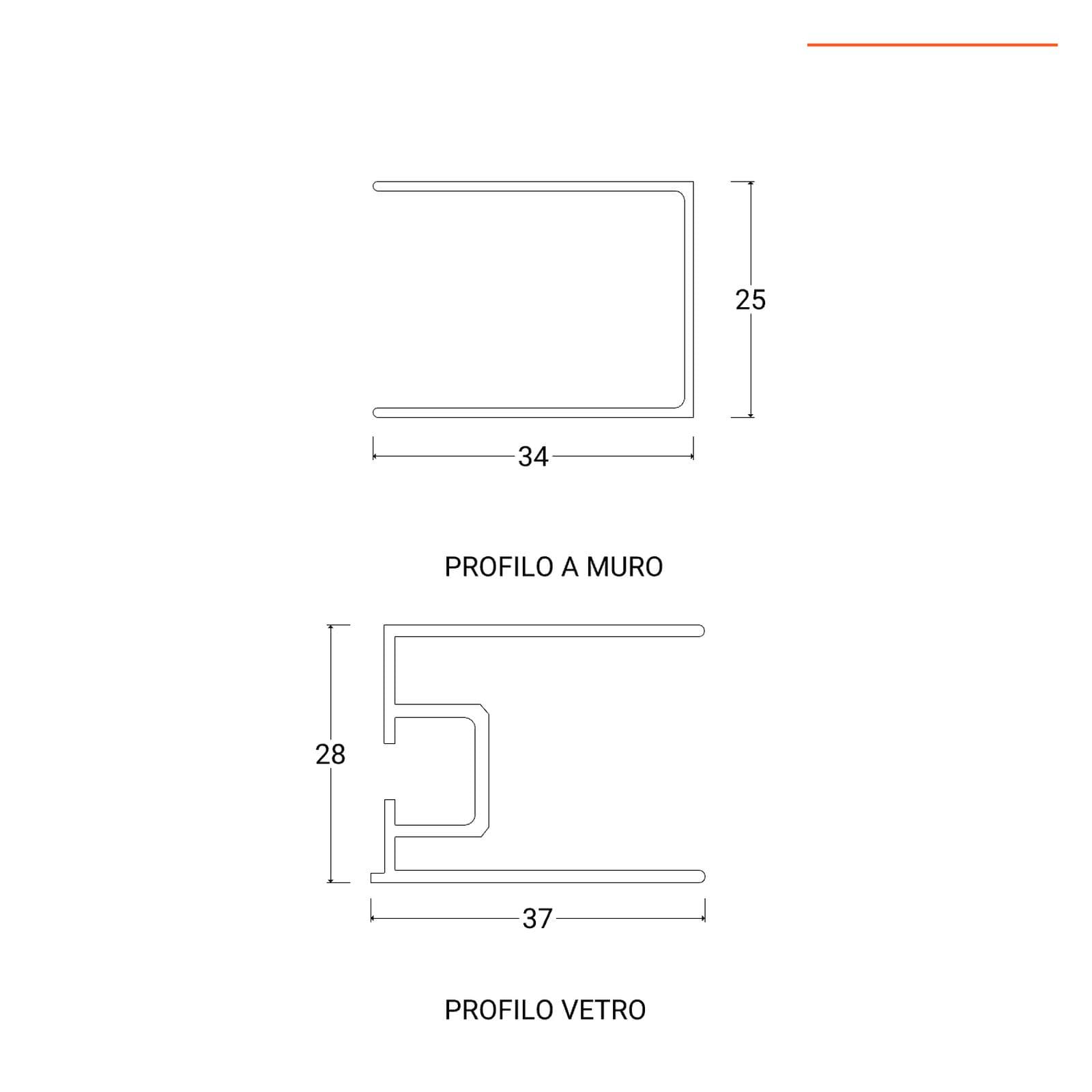 Box doccia 110x80 cm scorrevole sx vetro anticalcare trasparente e profilo fango 200h - Helena