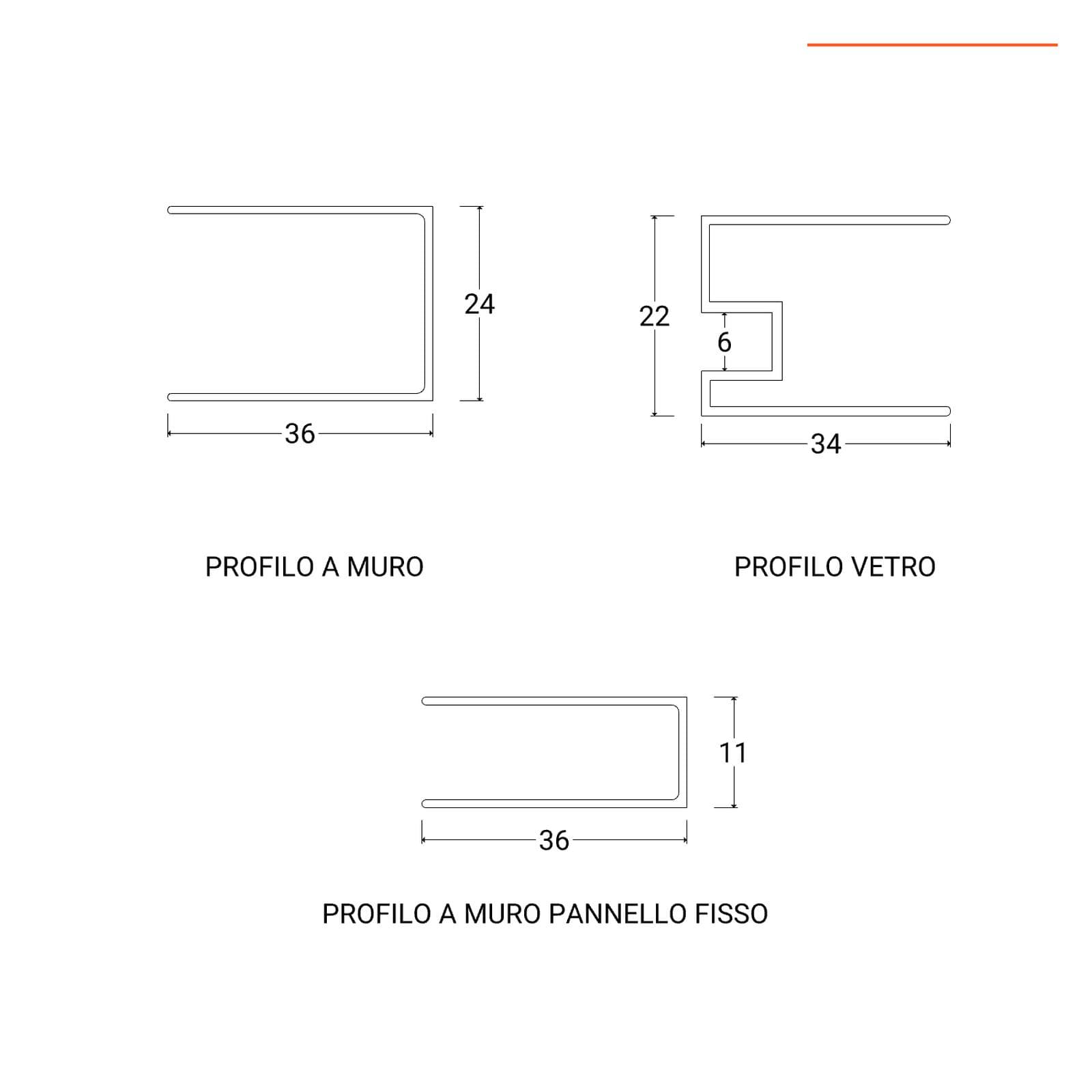 Box doccia 120X80 cm scorrevole dx con vetro anticalcare trasparente e profilo nero 200h - Kiri