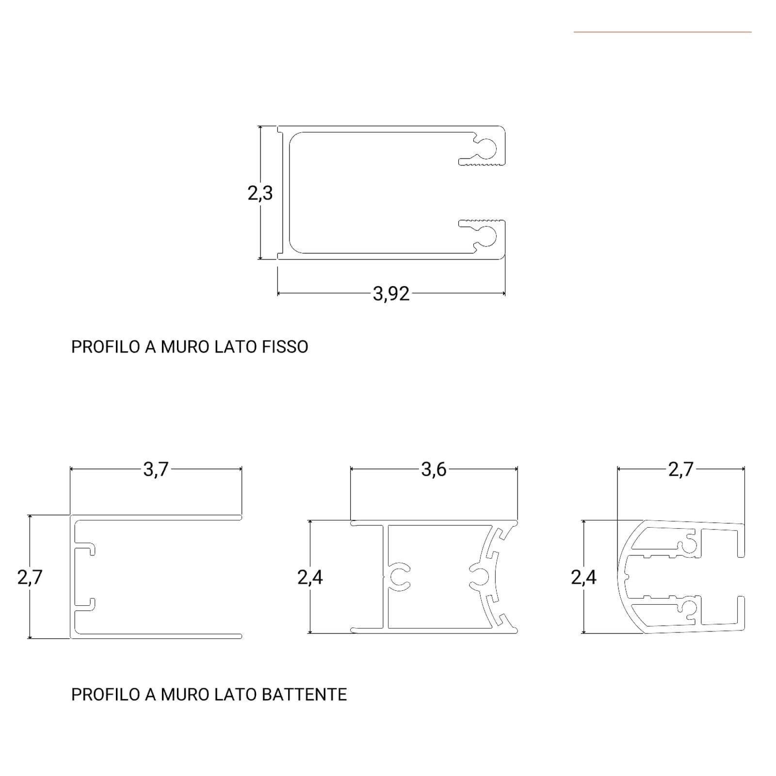Box doccia 140X90 cm lato fisso specchiato con battente e profilo cromo 200h - Artego Duo