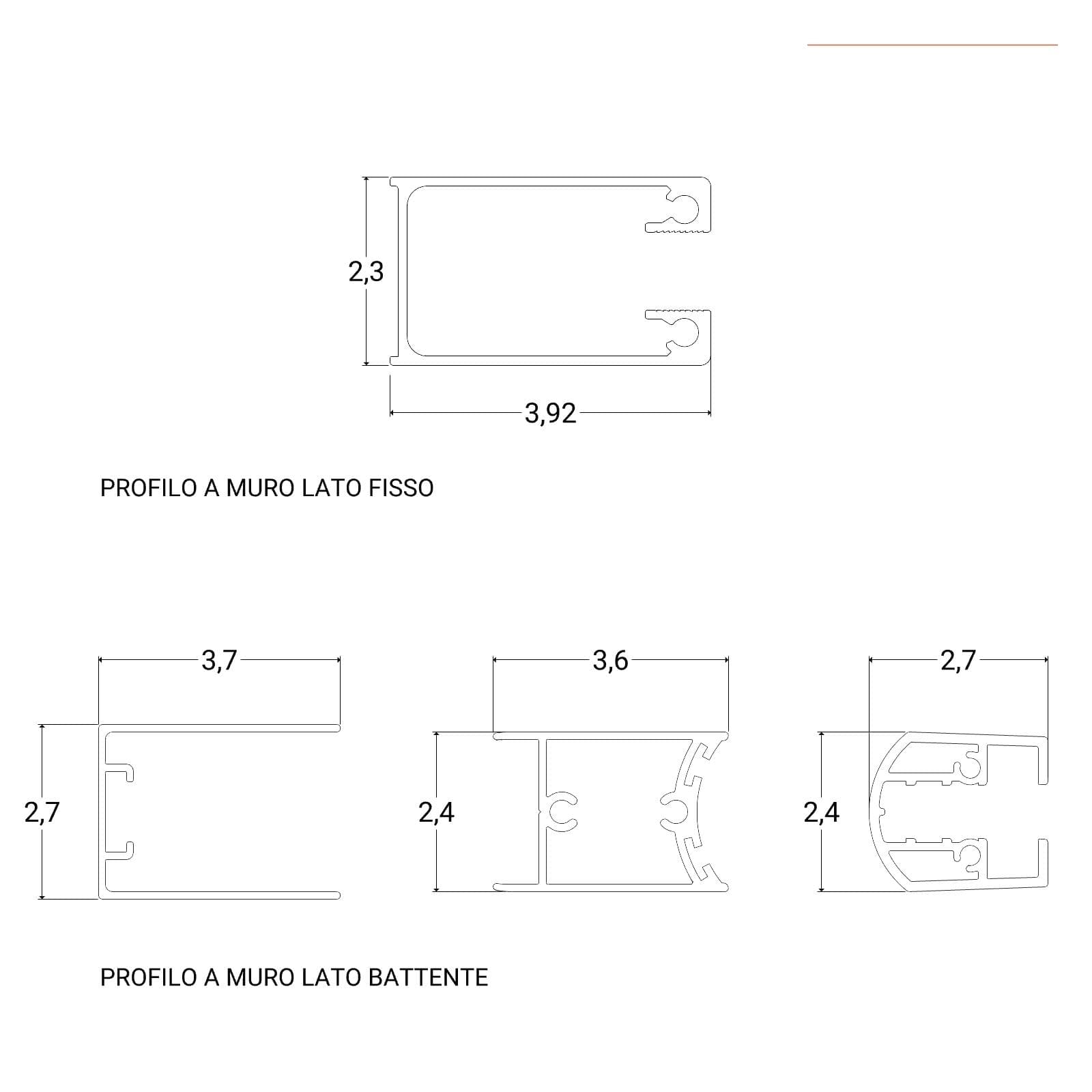 Box doccia 170X100 cm lato fisso specchiato con battente e profilo nero 200h - Artego Duo
