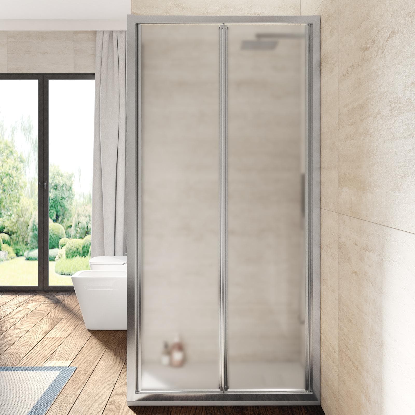Box doccia 65x100 cm porta a soffietto opaco 195h - Sofy