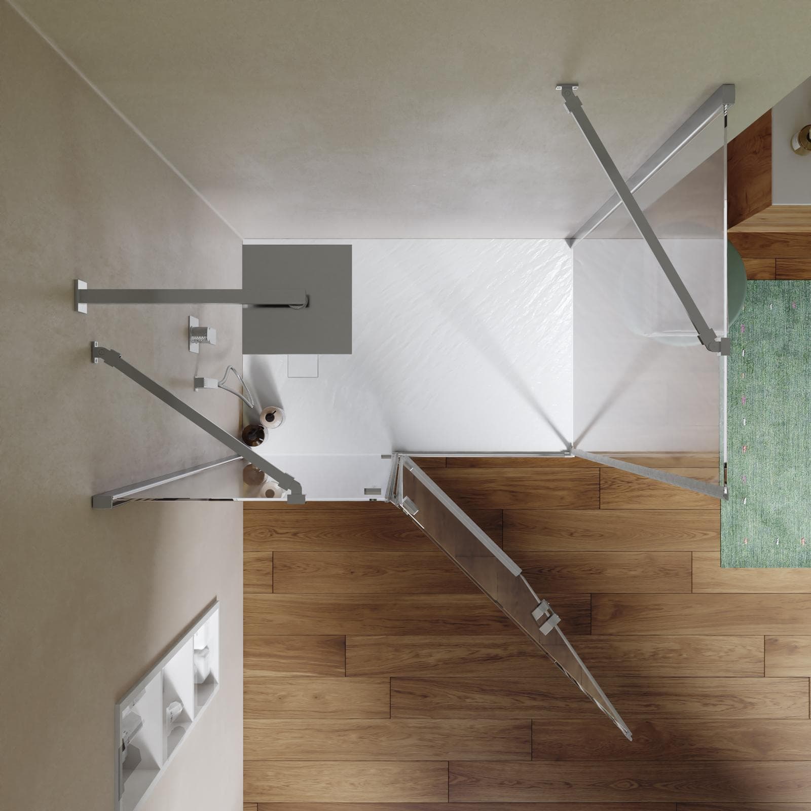 Box doccia 70x110 cm battente vetro temperato anticalcare 195h - Closet
