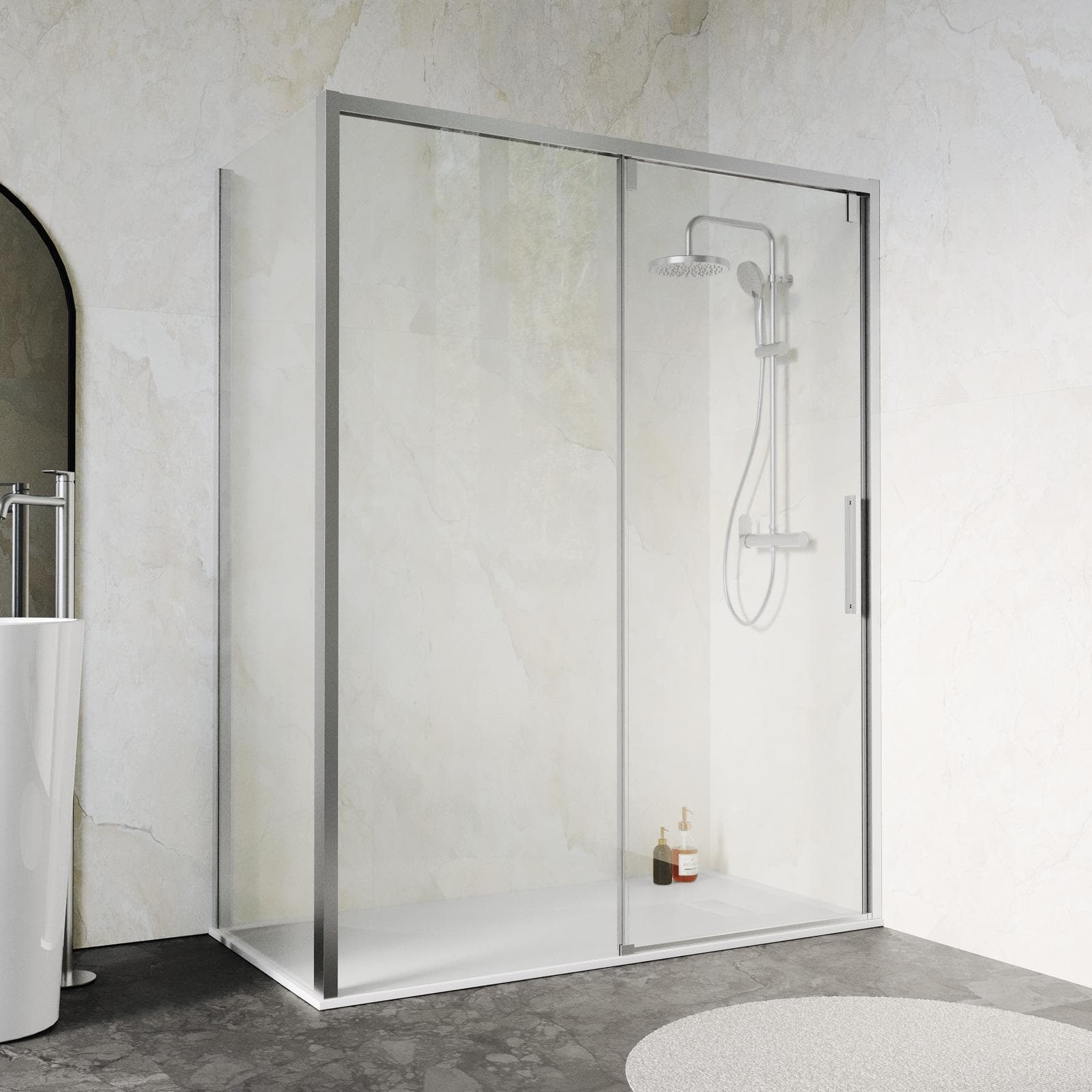 Box doccia 70x160 cm scorrevole SoftClose 8mm anticalcare 200h - Anthea