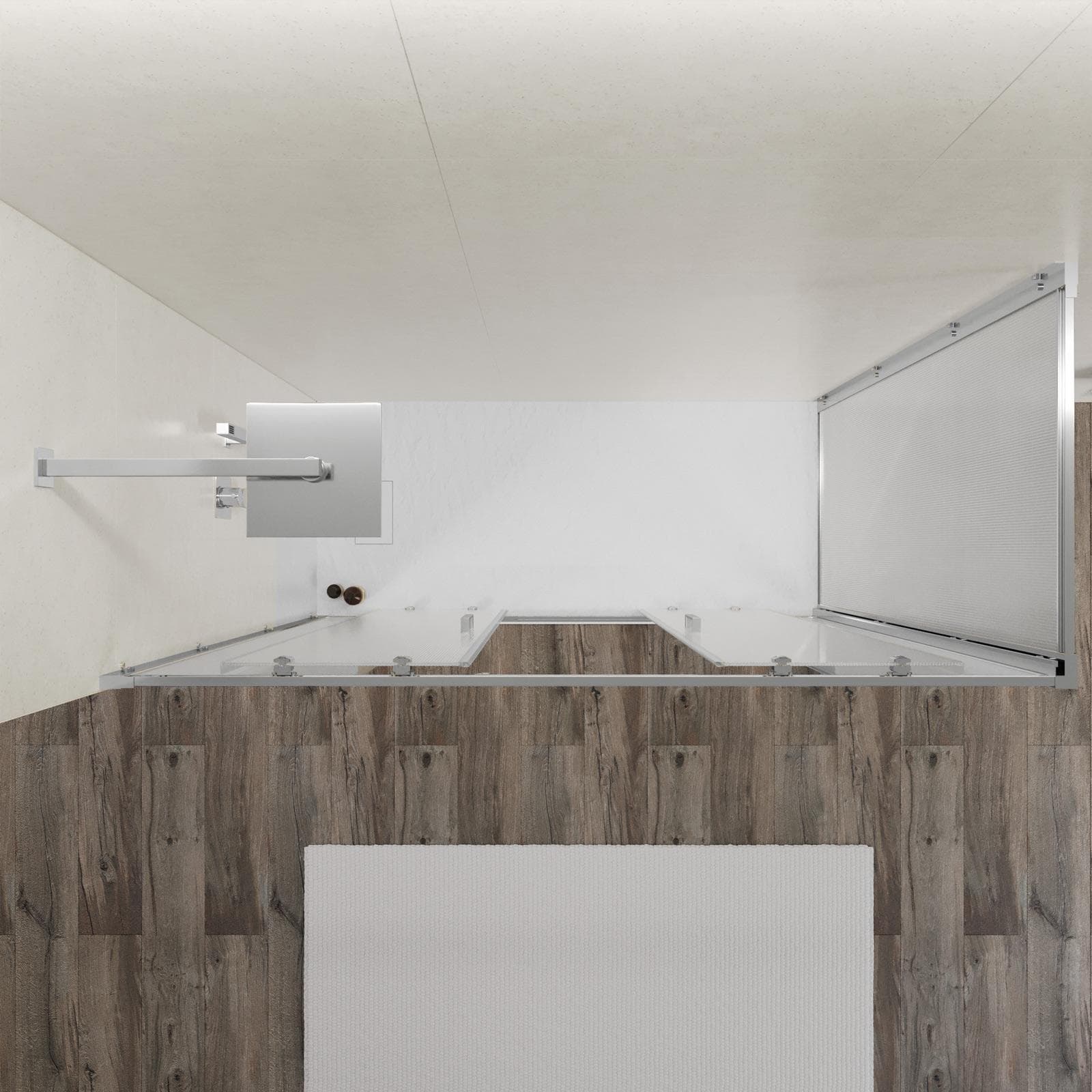 Box doccia 70x170 cm doppio scorrevole vetro temperato 6mm stampato 185h - Young