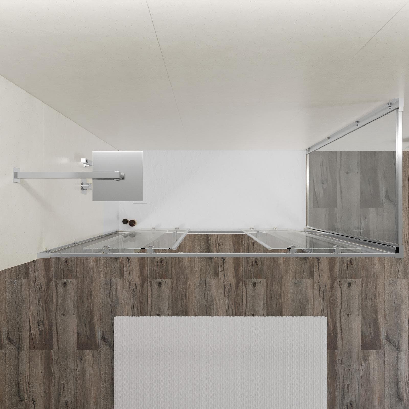 Box doccia 70x170 cm doppio scorrevole vetro temperato 6mm trasparente 185h - Young