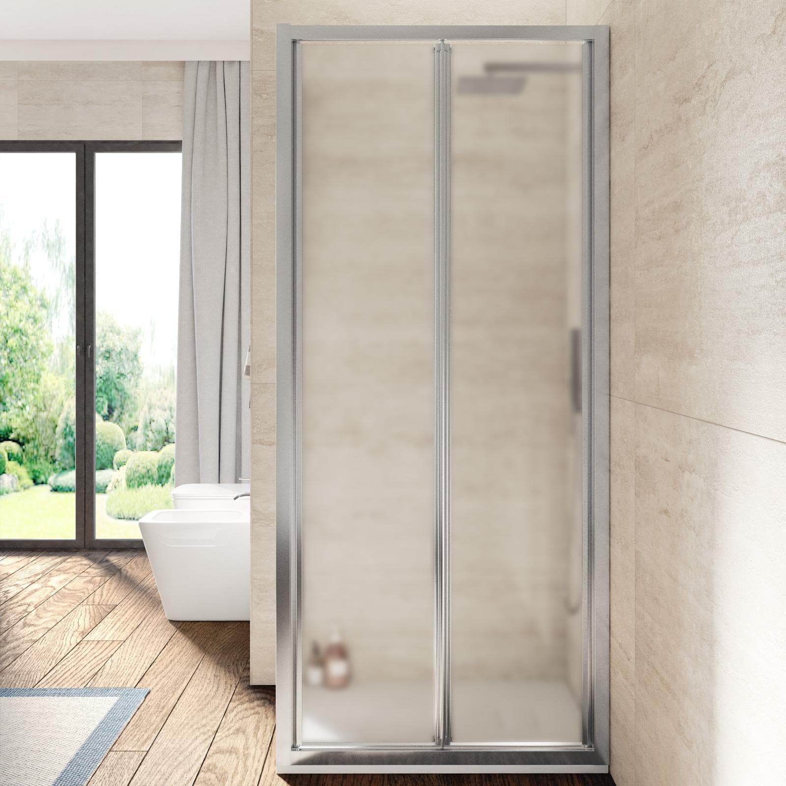 Box doccia 75x100 cm porta a soffietto opaco 195h - Sofy