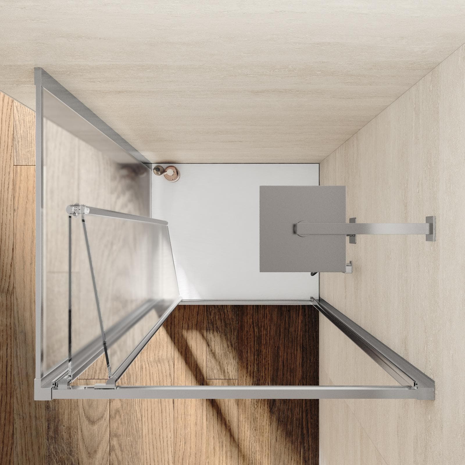 Box doccia 75x100 cm porta a soffietto opaco 195h - Sofy