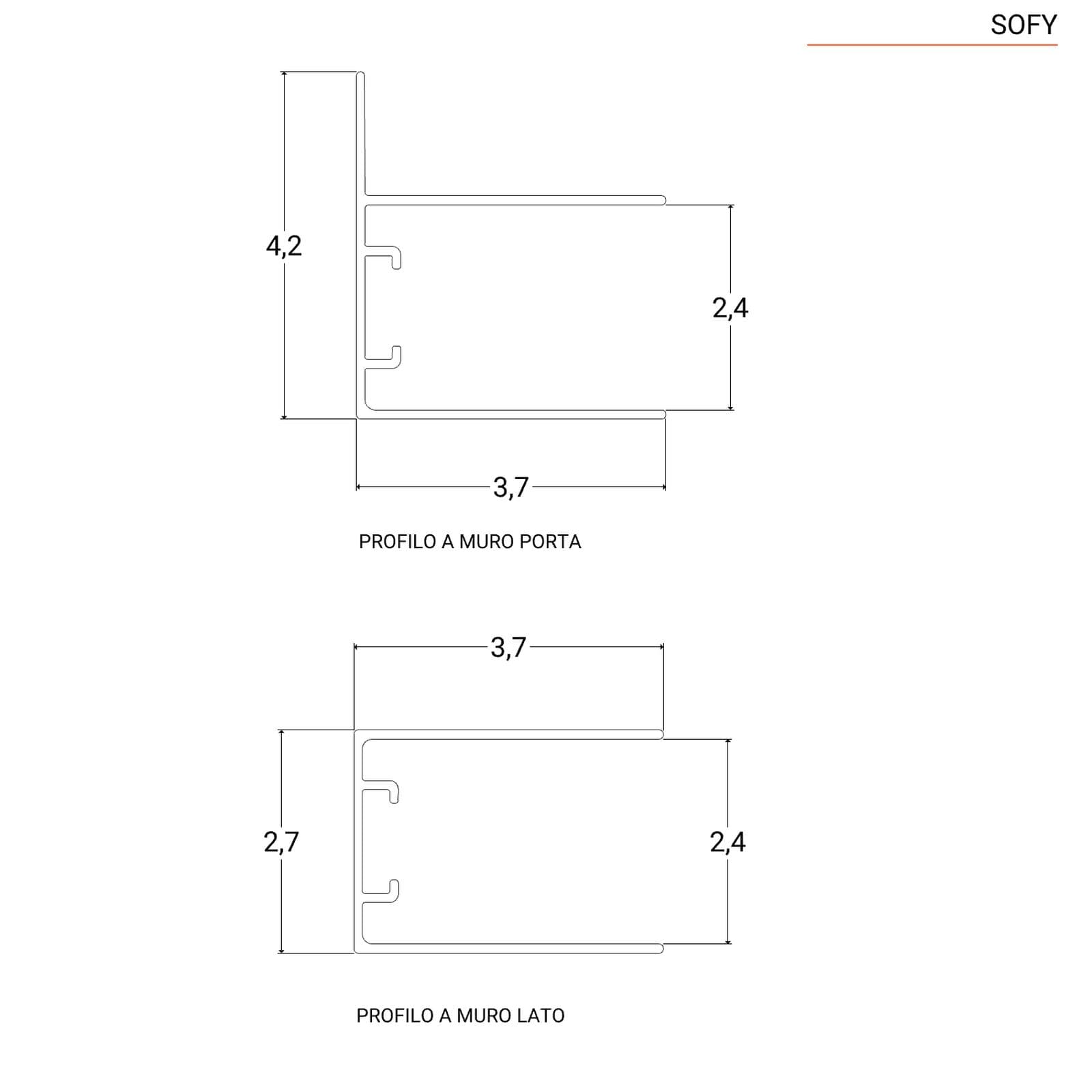 Box doccia 75x100 cm porta a soffietto opaco 195h - Sofy