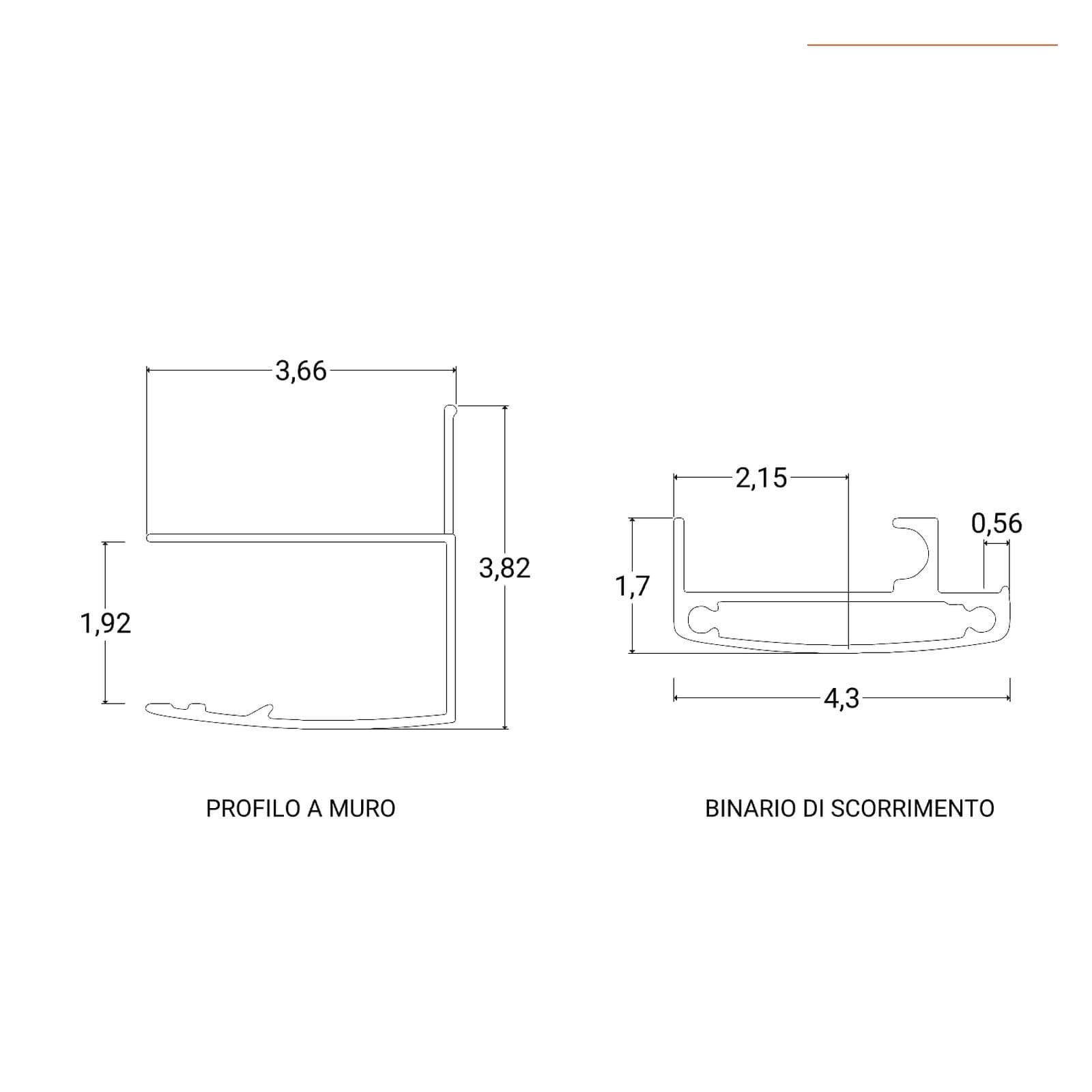 Box doccia 80x100 cm doppio scorrevole vetro temperato 6mm trasparente 185h - Young