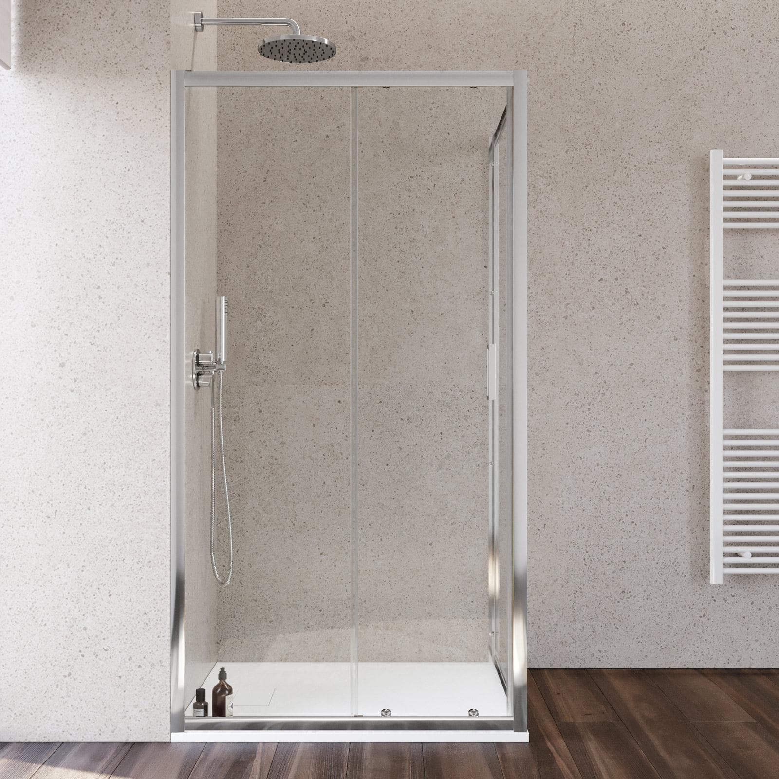 Box doccia 80x105 cm scorrevole vetro temperato 6mm trasparente 185h - Young