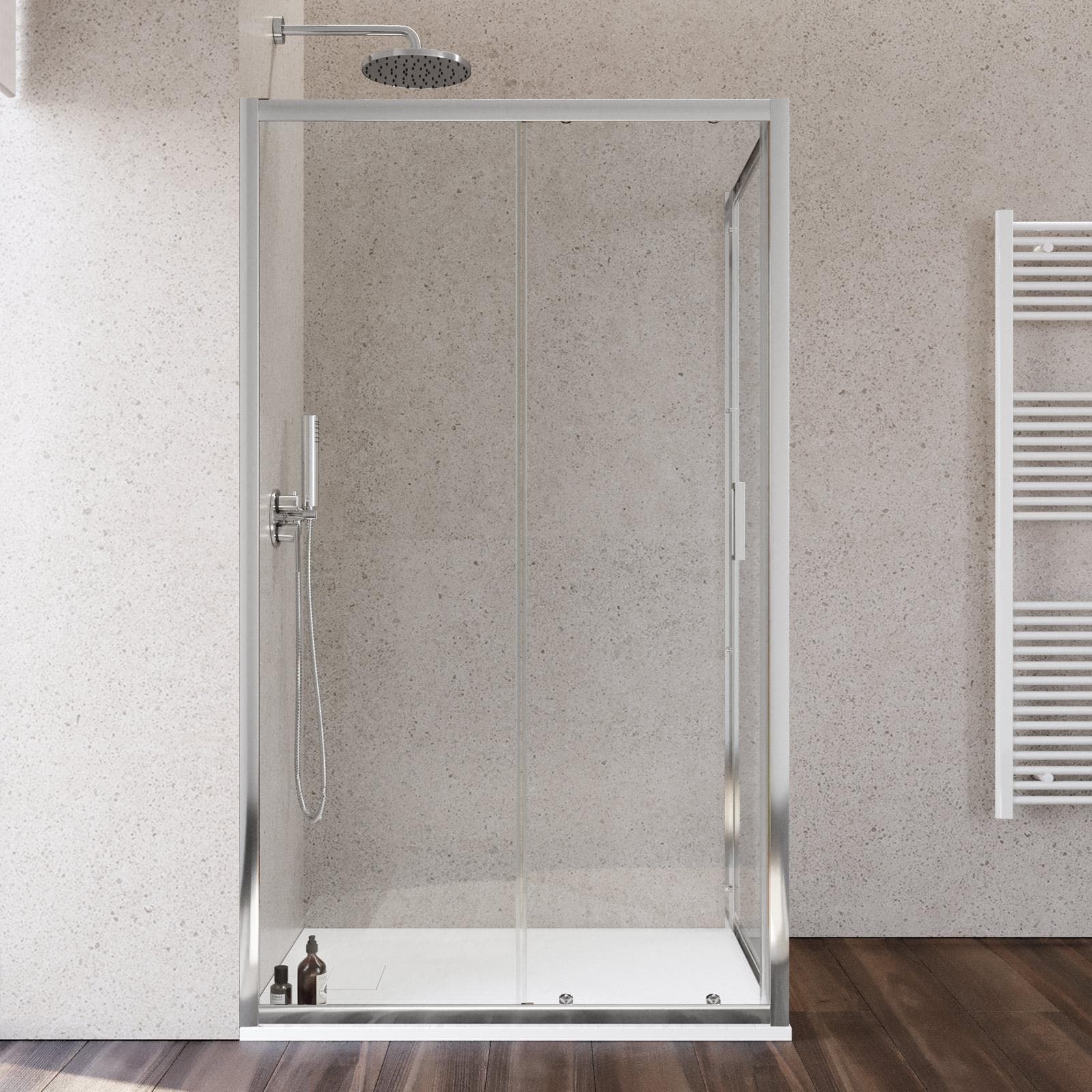 Box doccia 80x110 cm scorrevole vetro temperato 6mm trasparente 185h - Young