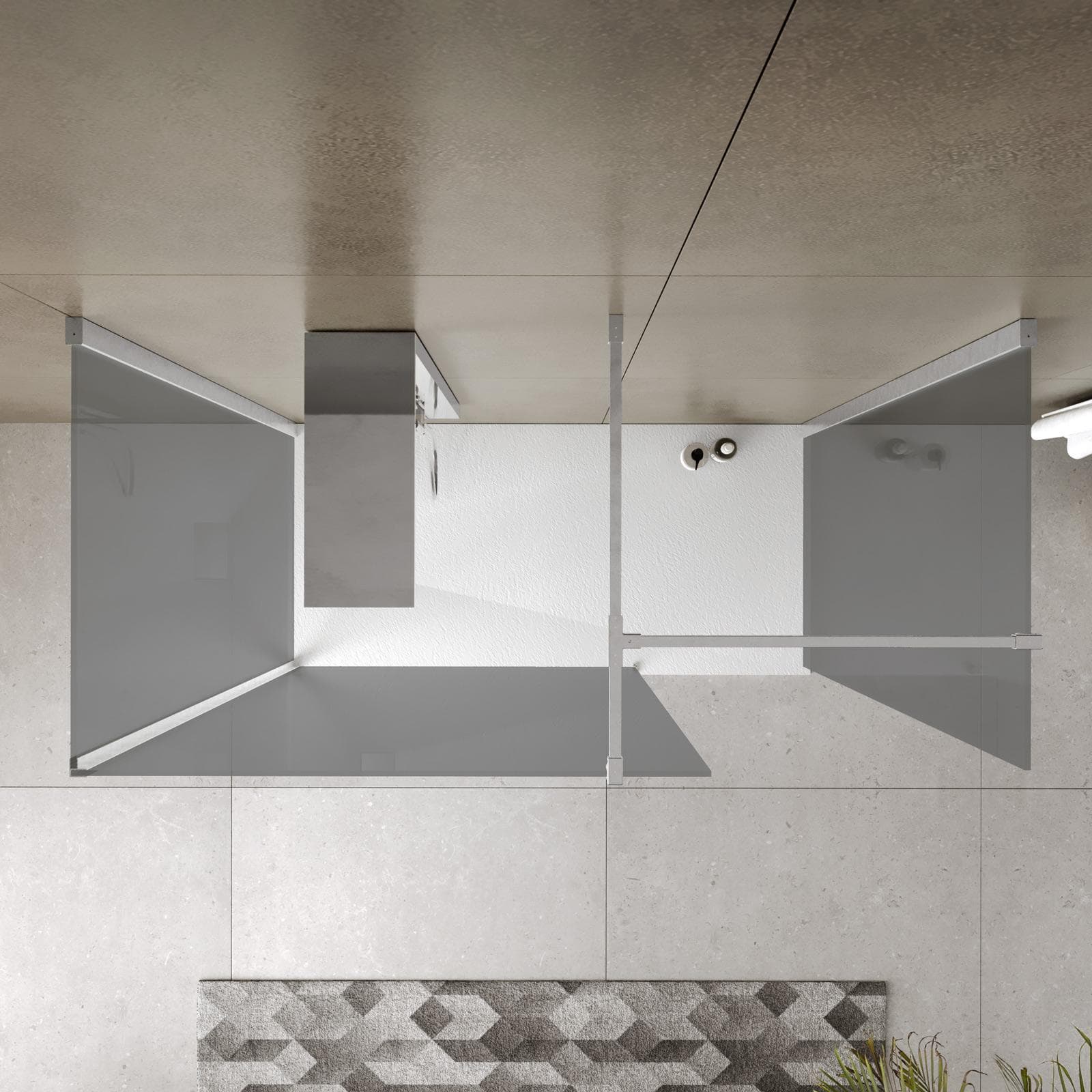 Box doccia 80x110x80 vetro temperato fumè anticalcare altezza 200 h - Keep