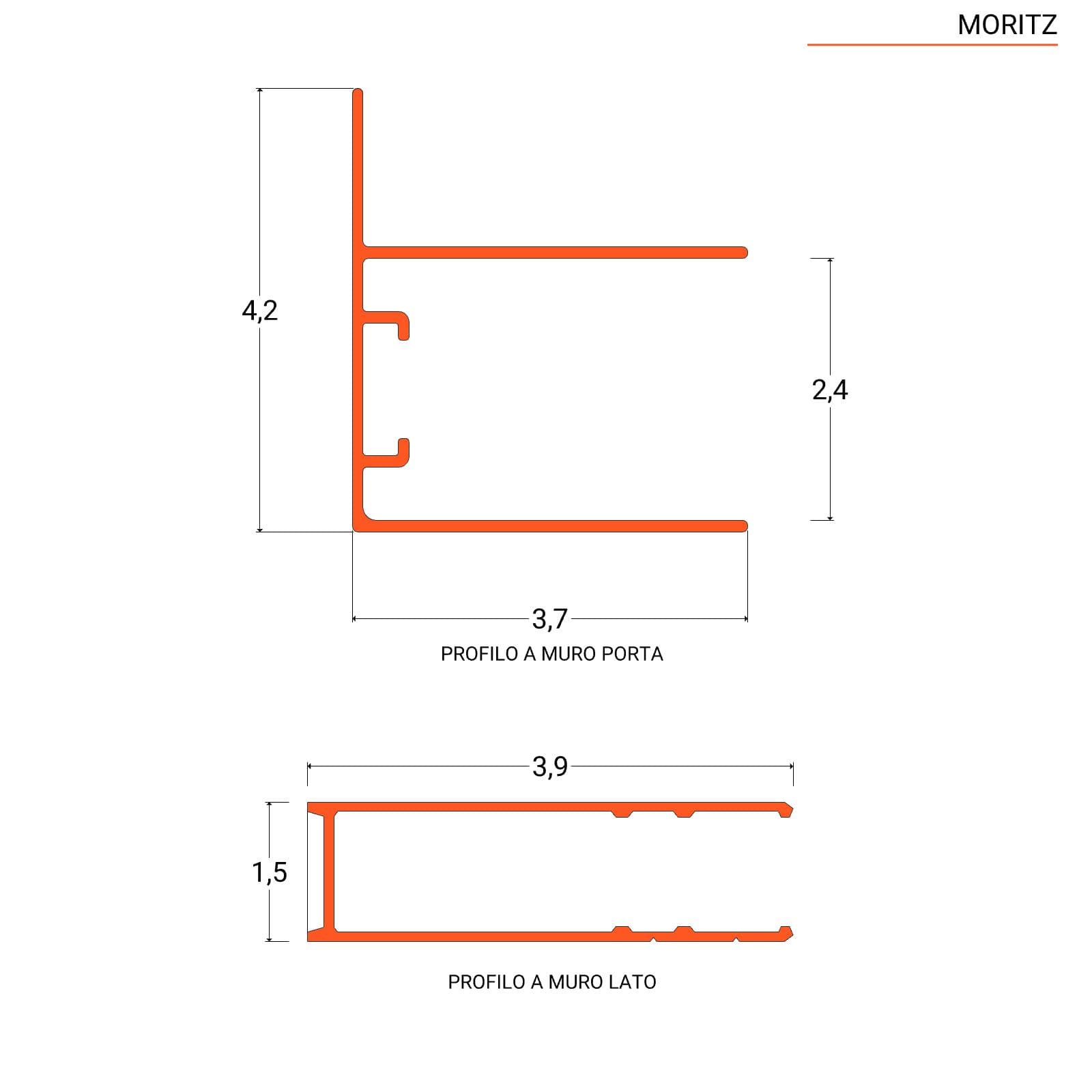 Box doccia 80x140 cm anta doppio scorrevole vetro opaco profilo cromo 195h - Moritz