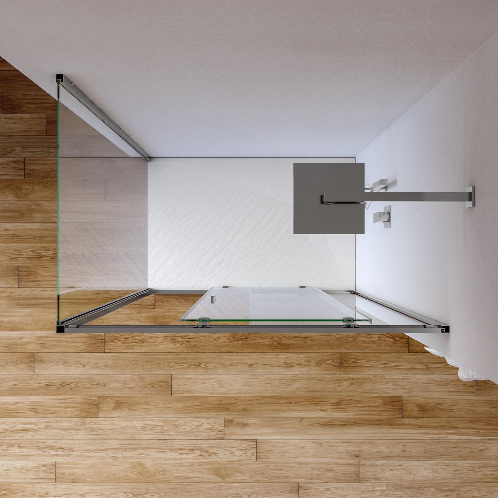 Box doccia 80x140 cm scorrevole vetro trasparente e profilo cromo 195h - Glide